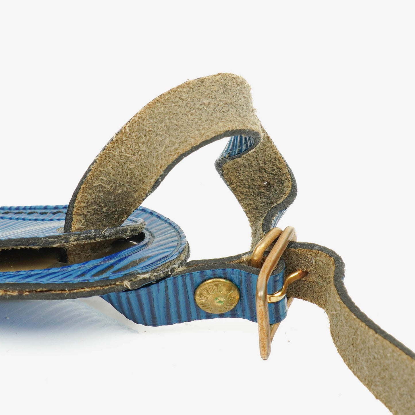 Louis Vuitton Blue EPI Leather Name Tag And Handles Holder