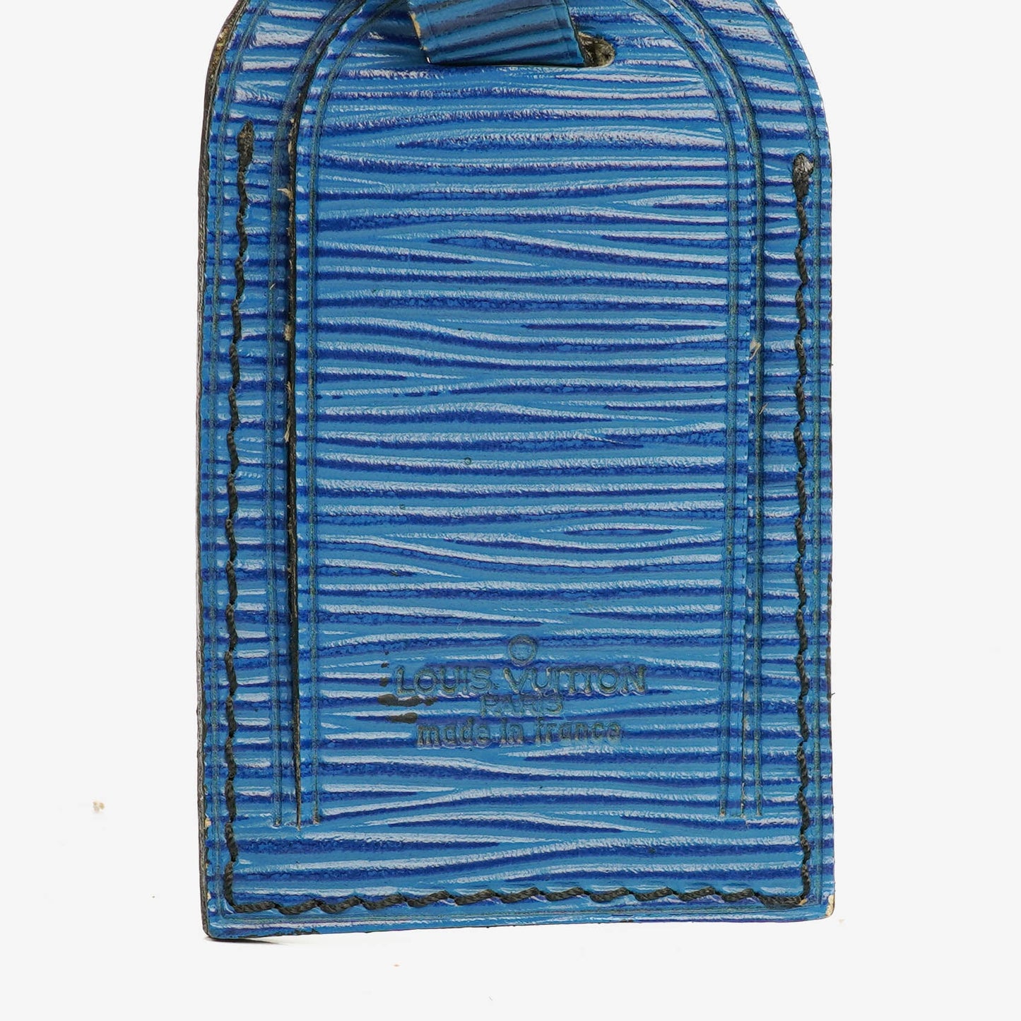 Louis Vuitton Blue EPI Leather Name Tag And Handles Holder