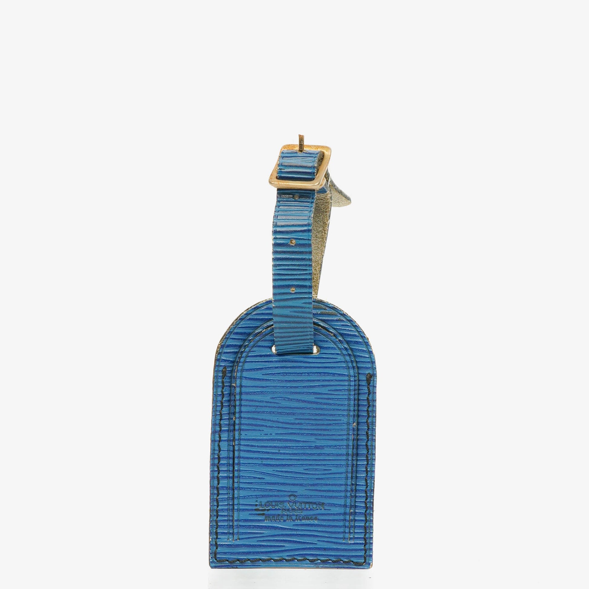 Louis Vuitton Blue EPI Leather Name Tag And Handles Holder