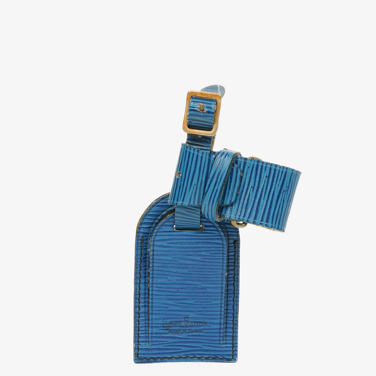Louis Vuitton Blue EPI Leather Name Tag And Handles Holder