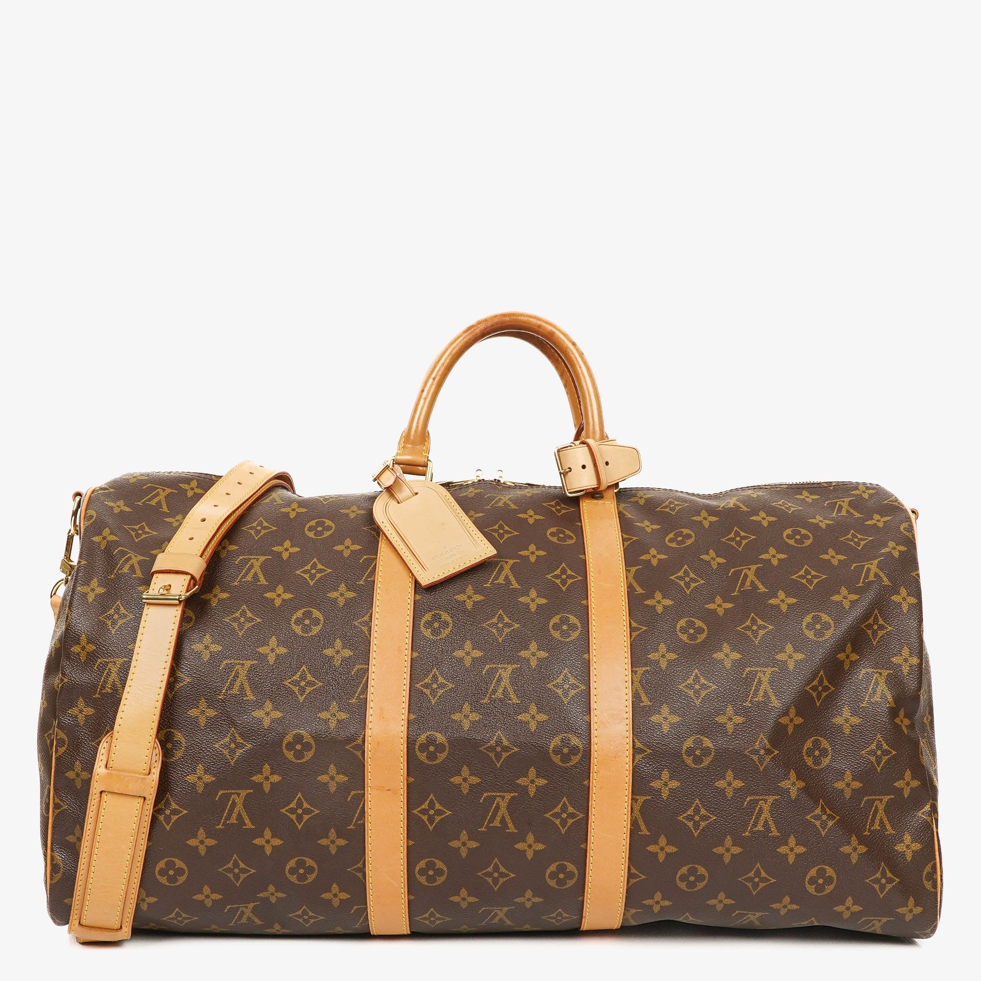 Louis Vuitton Keepall 55 Bandoulière Monogram Canvas Travel Bag