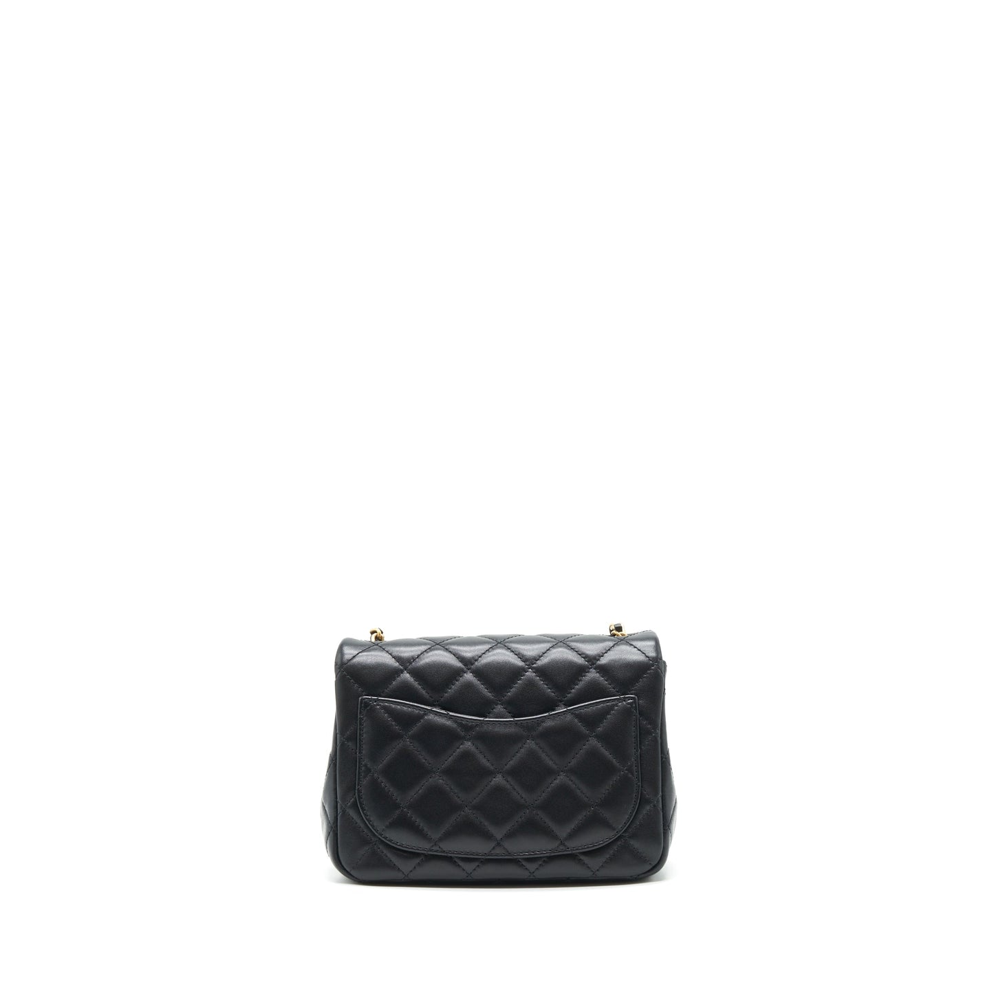 Chanel Mini Square Pearl Crush Lambskin Black