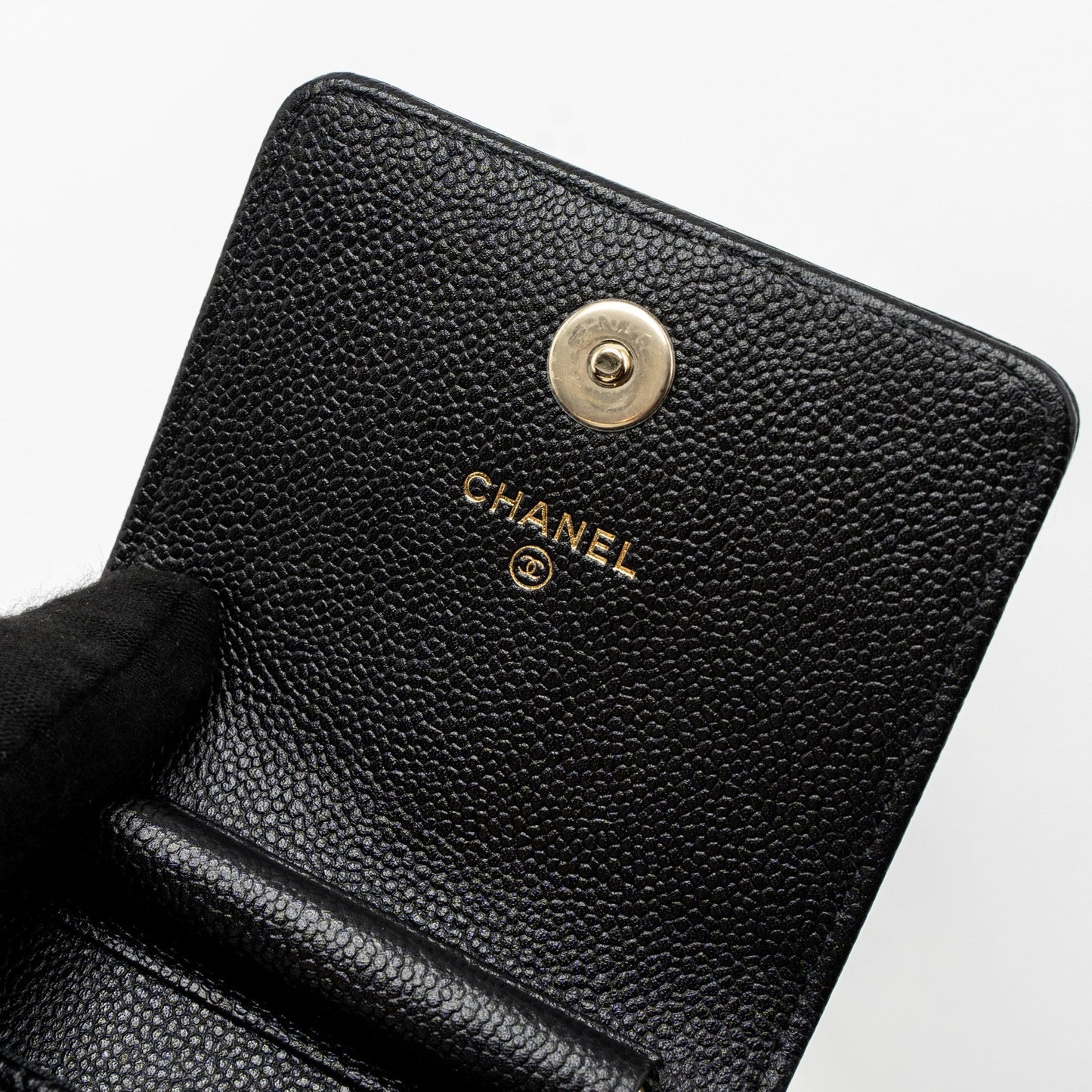Chanel Vertical Phone Pouch Caviar Black L