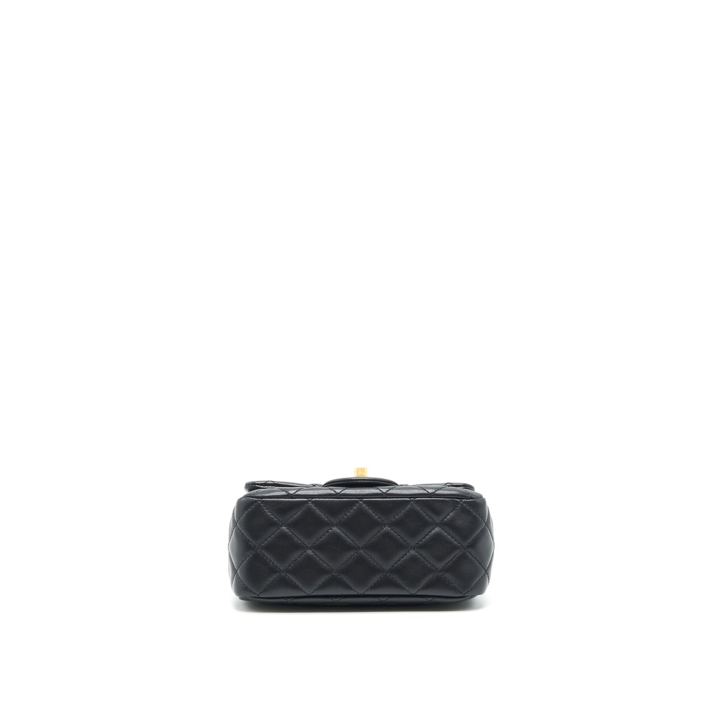 Chanel Mini Square Pearl Crush Lambskin Black
