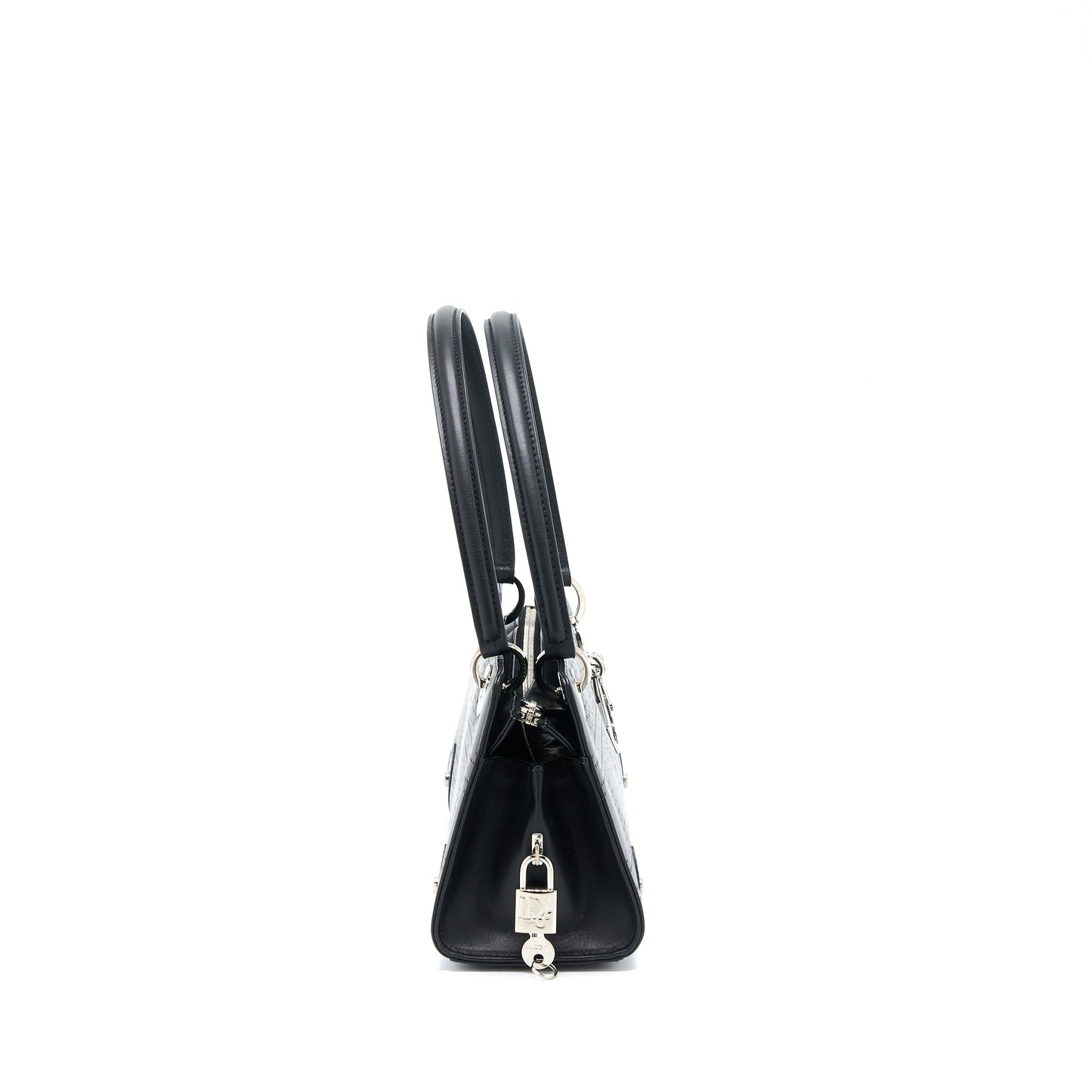 Dior Vintage Lady Dior Long Cuir Purse Calfskin Black