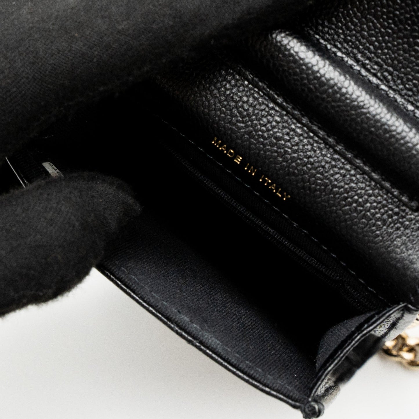 Chanel Vertical Phone Pouch Caviar Black L