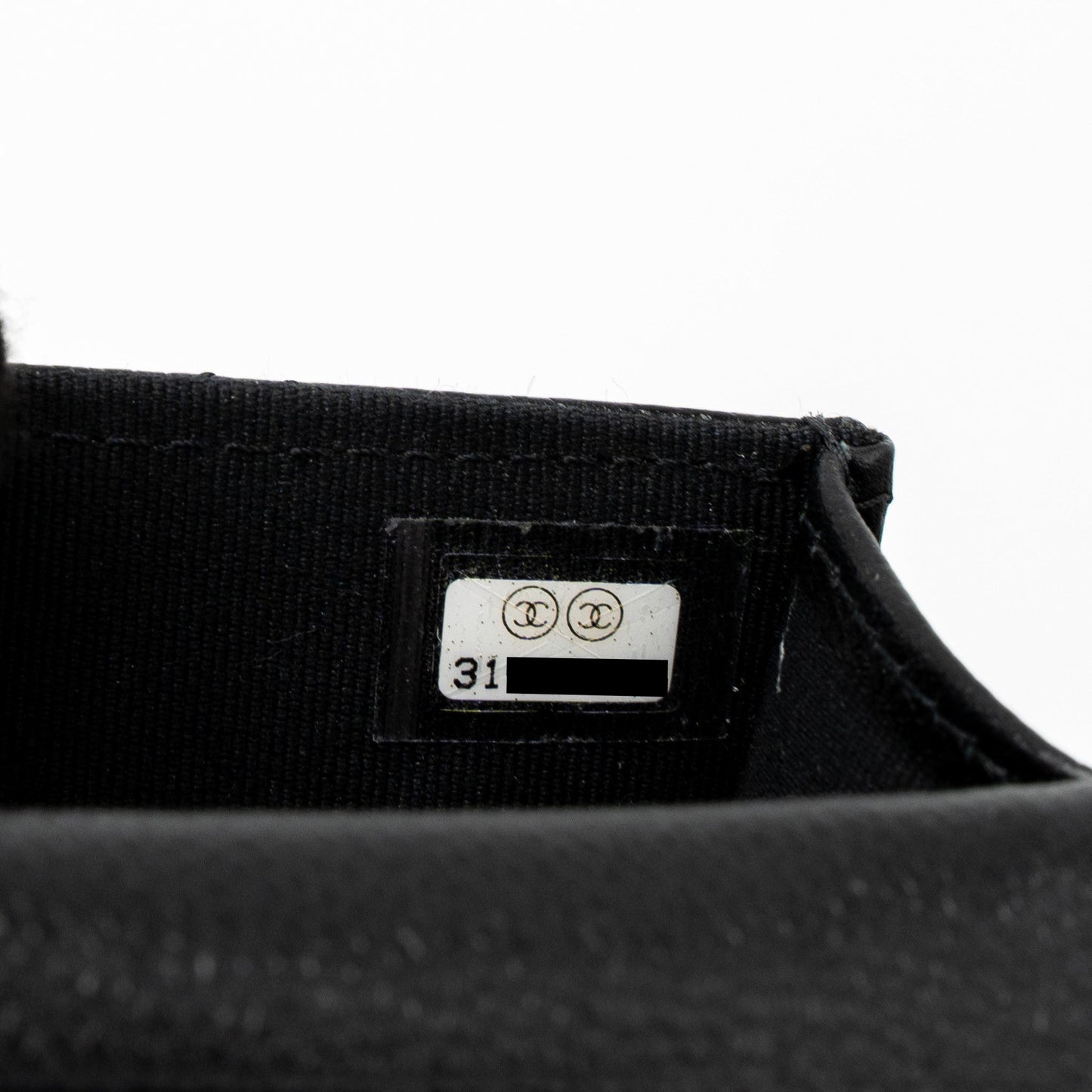 Chanel Vertical Phone Pouch Caviar Black L