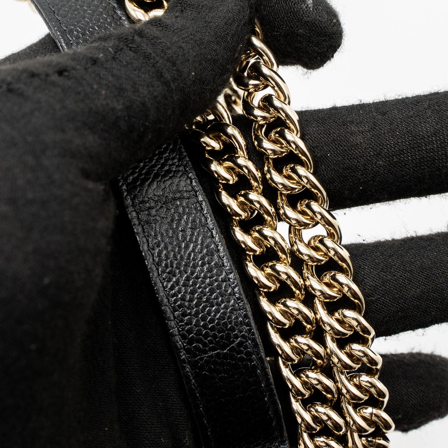 Chanel Vertical Phone Pouch Caviar Black L
