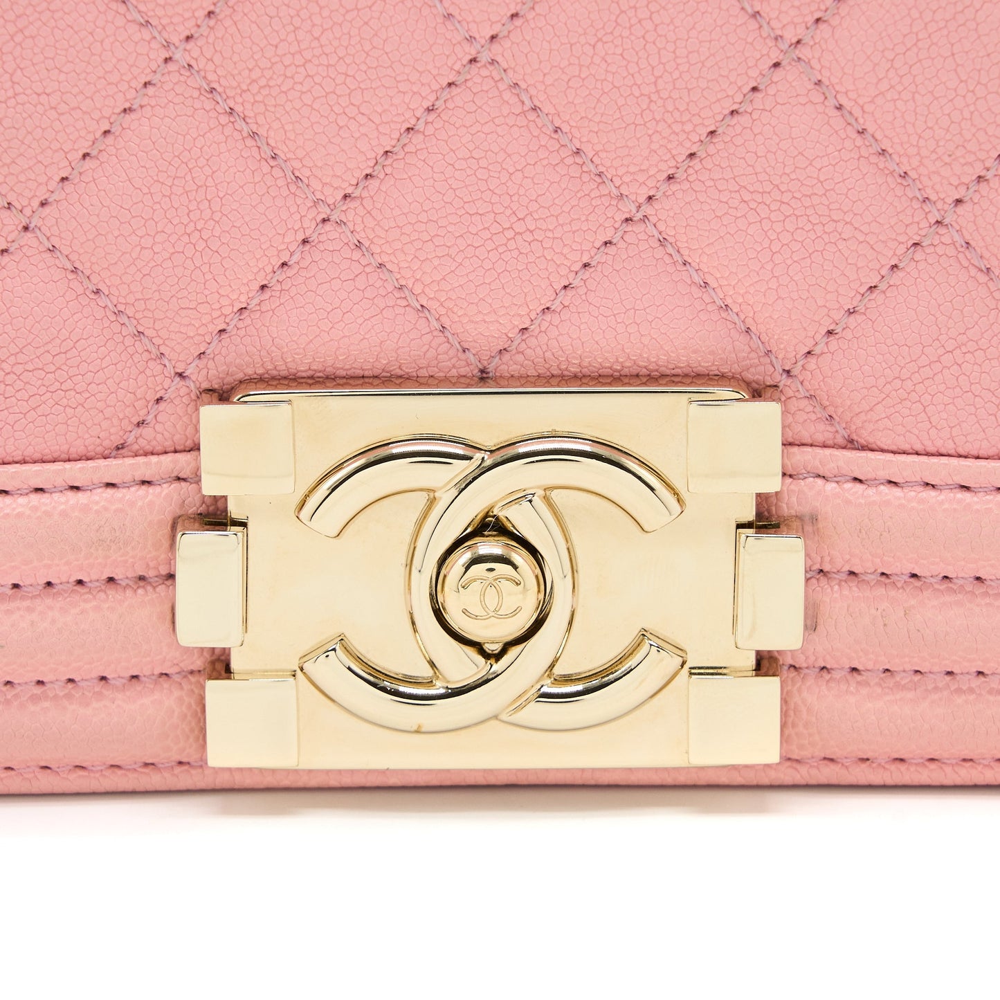Chanel Small Boy Bag Caviar Pink L