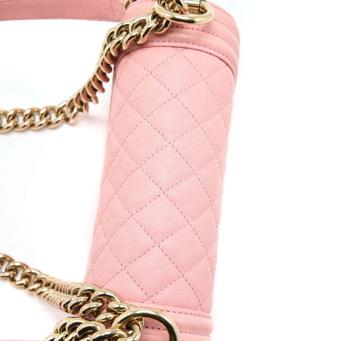 Chanel Small Boy Bag Caviar Pink L
