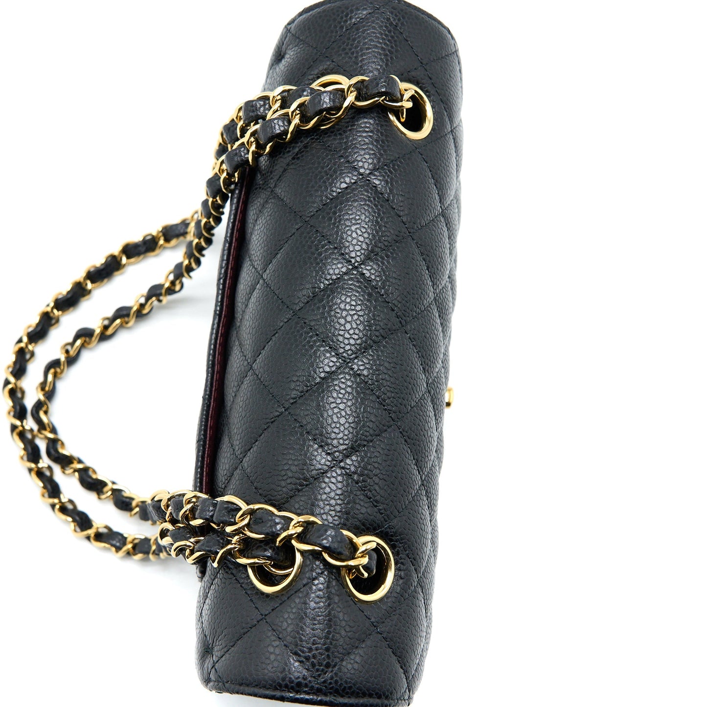 Chanel Small Classic Flap Bag Caviar Black  (Microchip)
