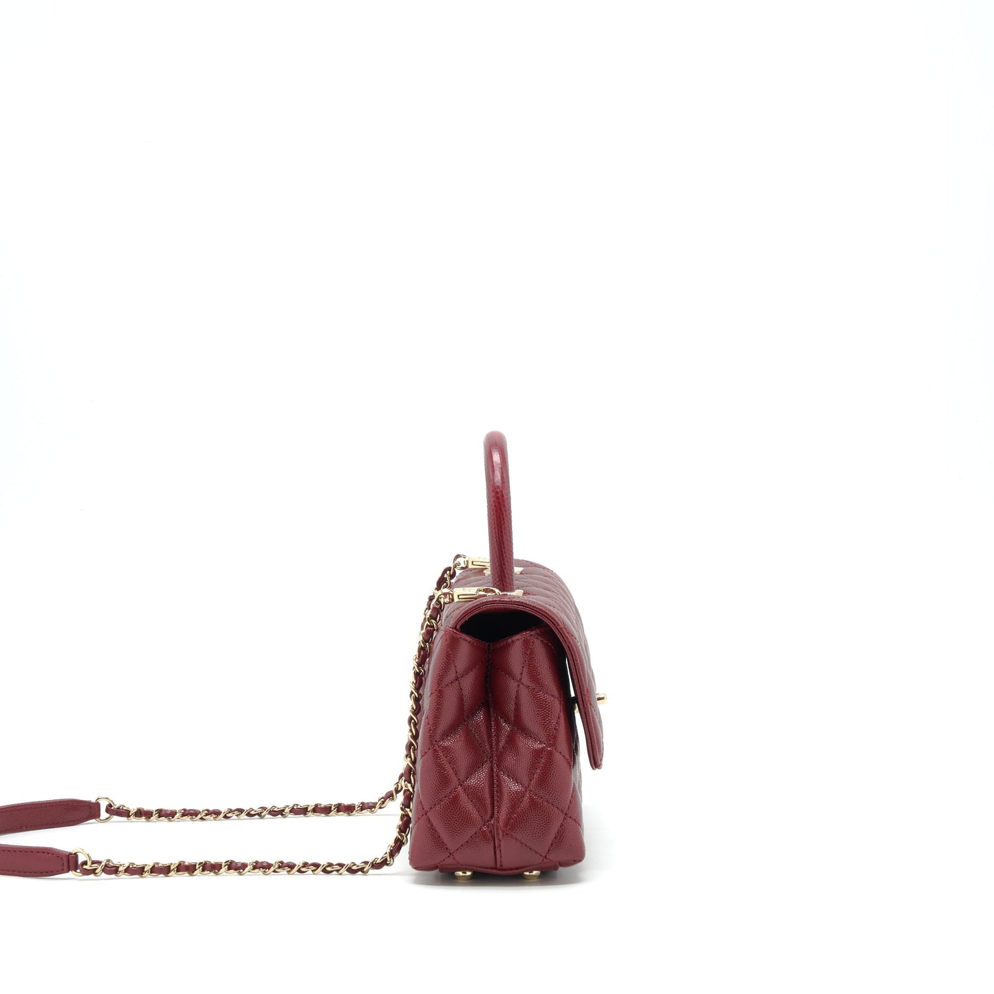 Chanel 21A Small Coco Handle Caviar NC635 Burgundy L