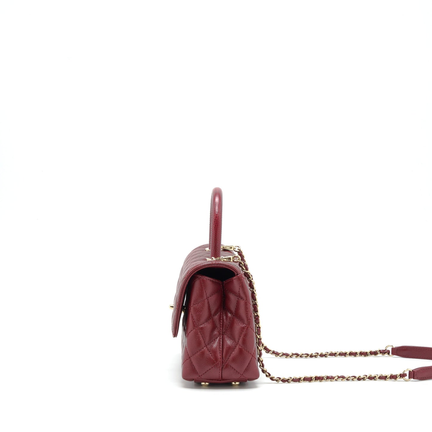 Chanel 21A Small Coco Handle Caviar NC635 Burgundy L
