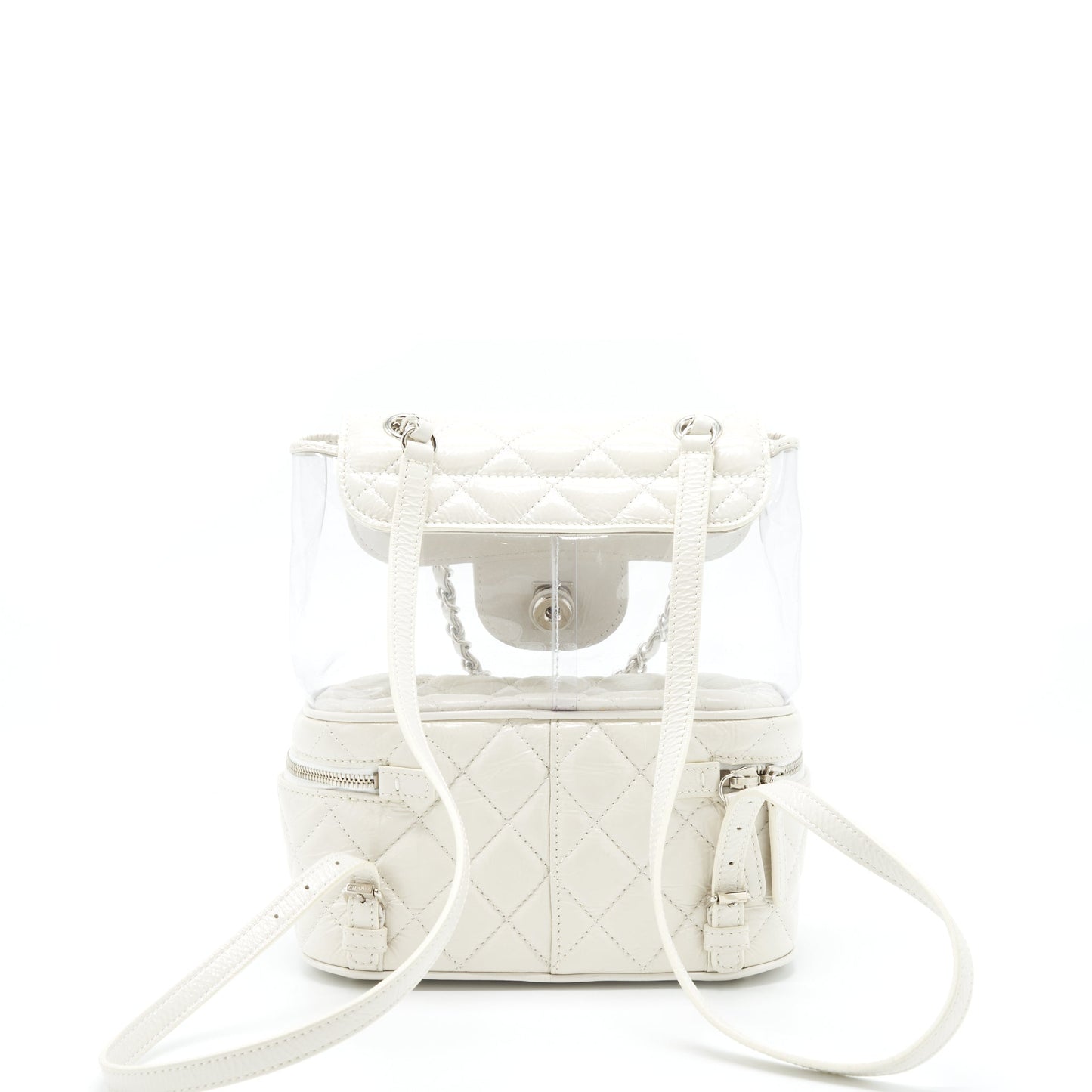 Chanel PVC Aquarium Backpack Aged Calfskin White
