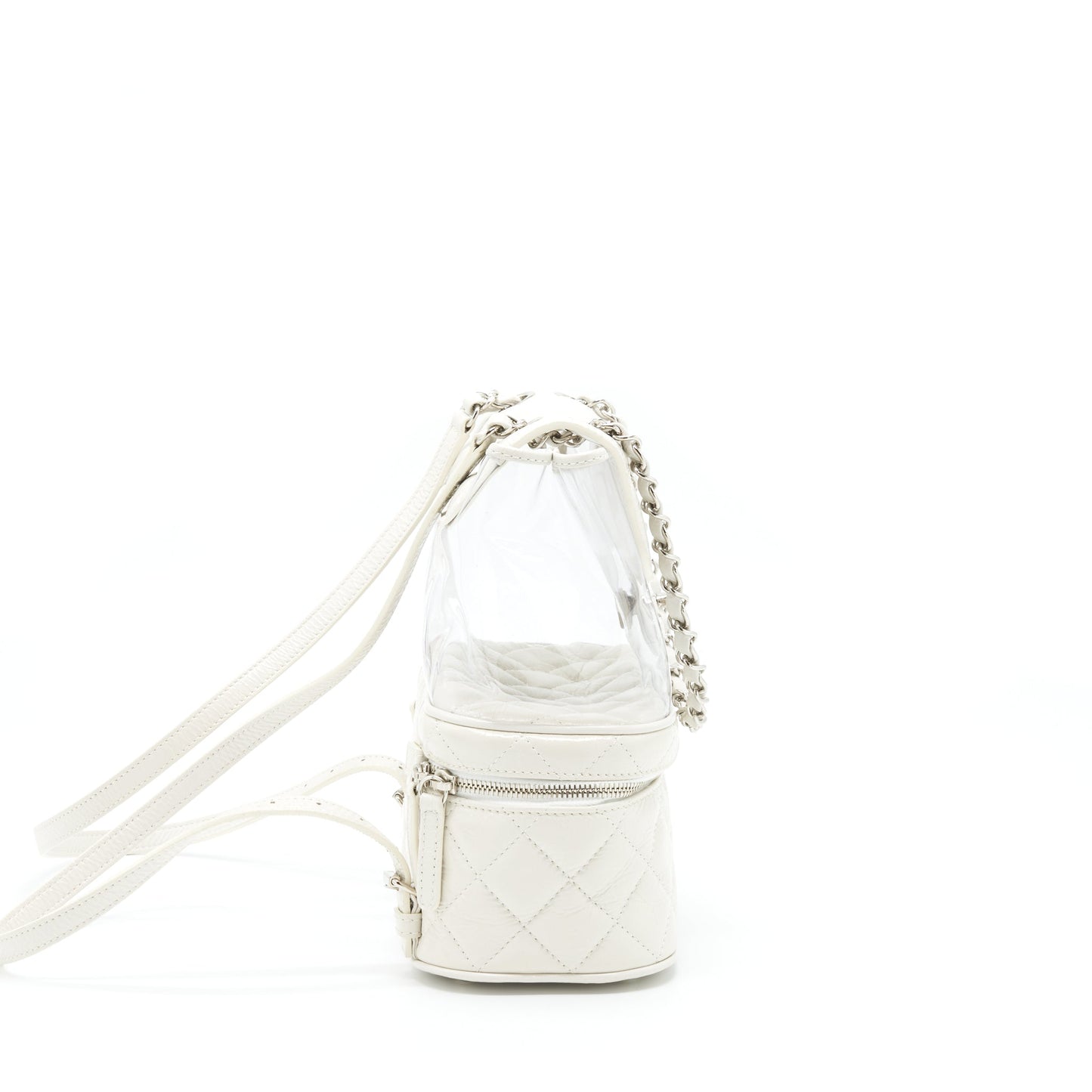 Chanel PVC Aquarium Backpack Aged Calfskin White