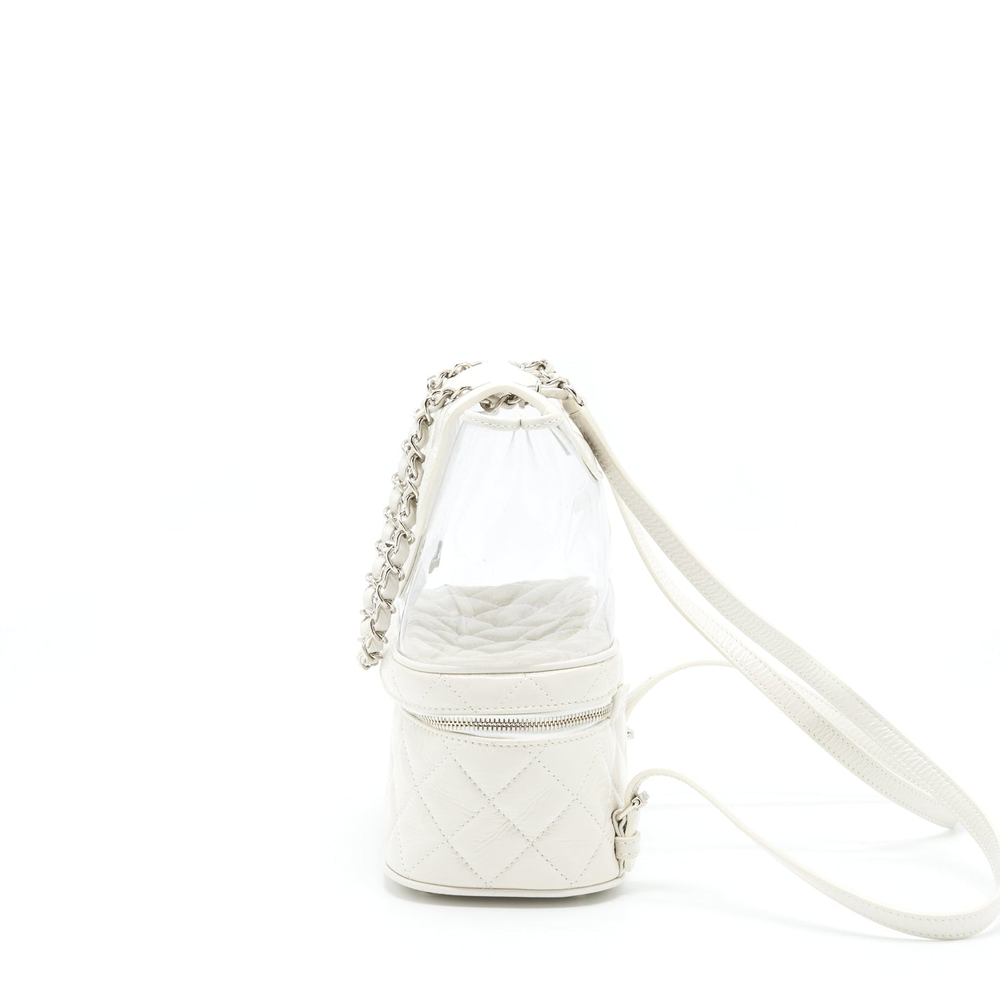 Chanel PVC Aquarium Backpack Aged Calfskin White