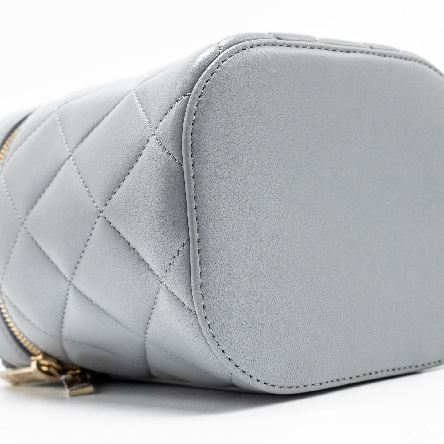 CHANEL Trendy CC Top Handle Vanity With Chain Lambskin Grey L