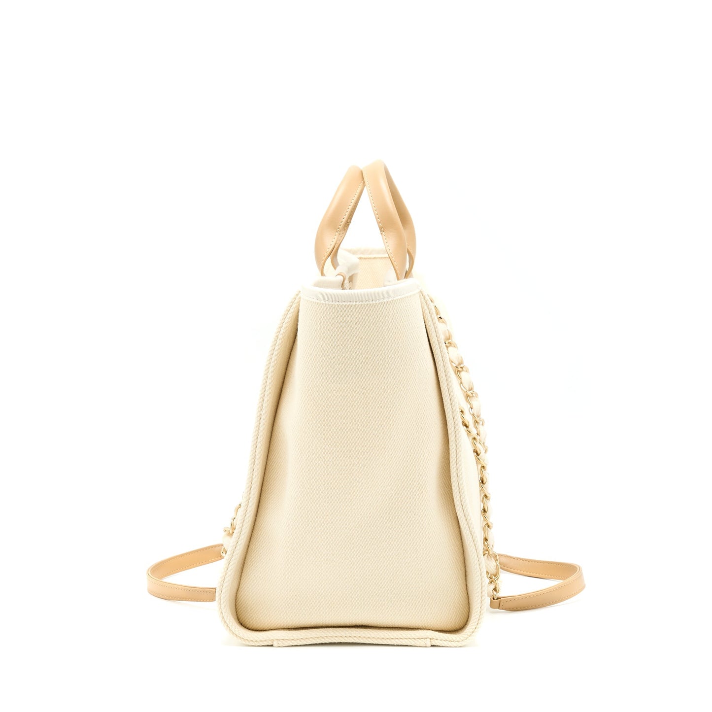 Chanel Deauville Pearl Tote Canvas
