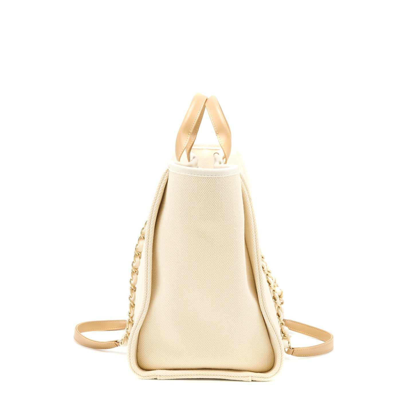 Chanel Deauville Pearl Tote Canvas