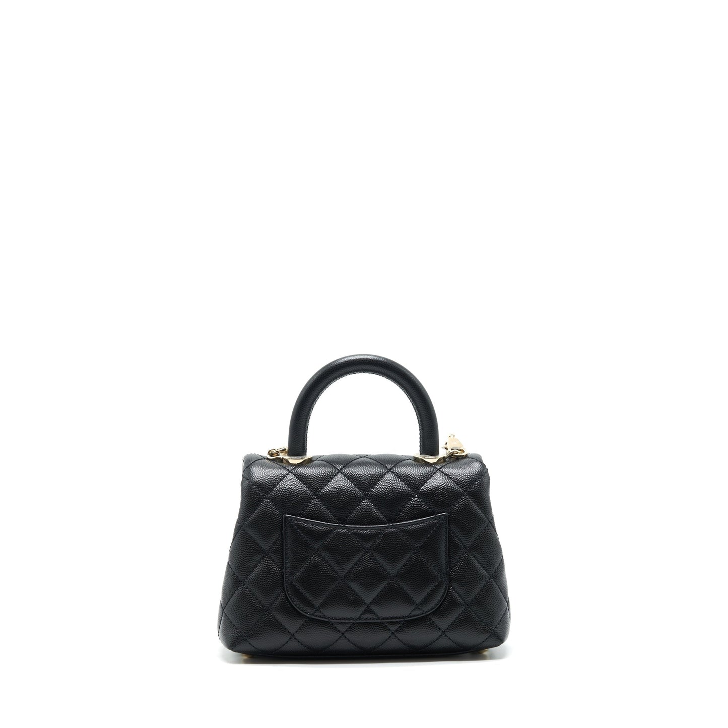 Chanel mini coco handle 20cm Caviar black with L