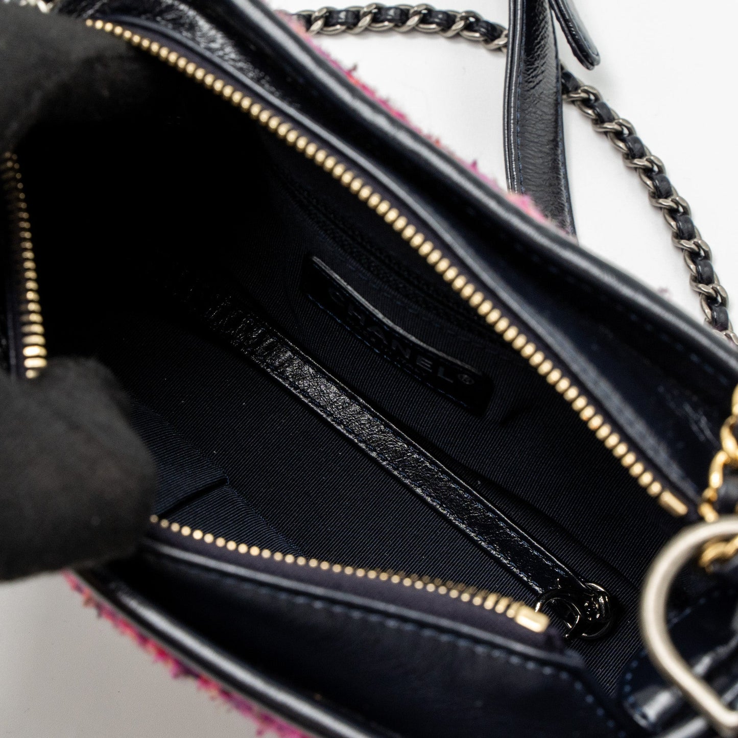 Chanel Small Gabrielle Hobo Bag Tweed/Calfskin Multicolour Multicolour Hardware