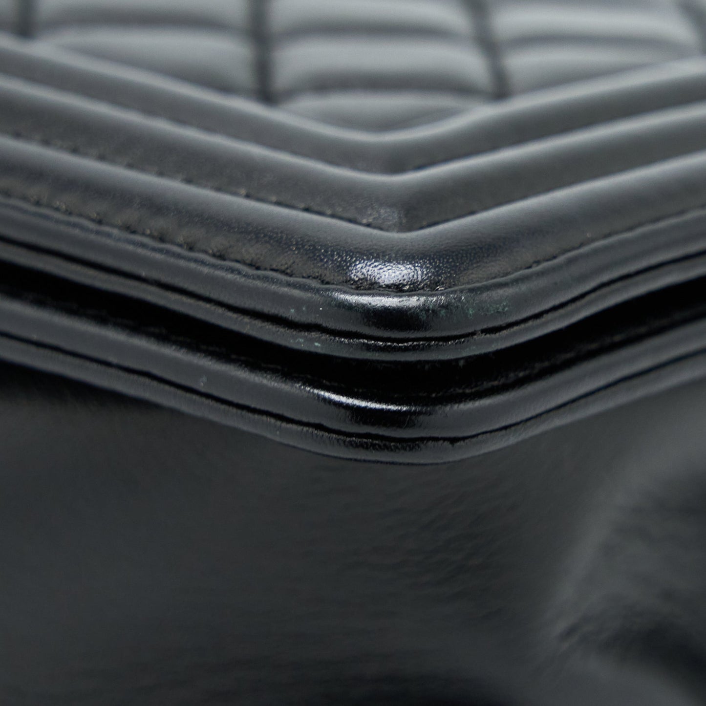 Chanel Medium Boy Bag Lambskin Black Ruthenium