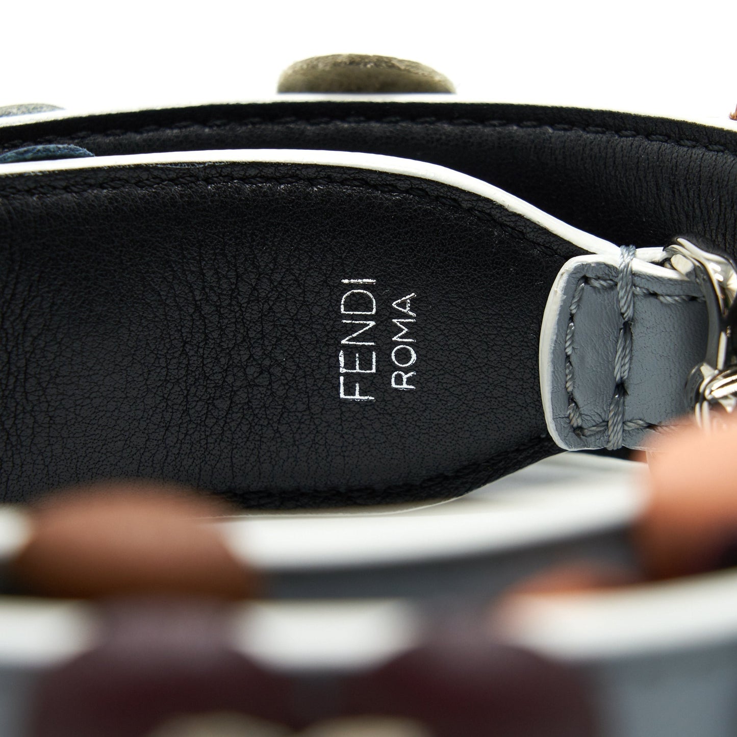 FENDI Strap You Floral Shoulder Strap Calf Leather Multicolored