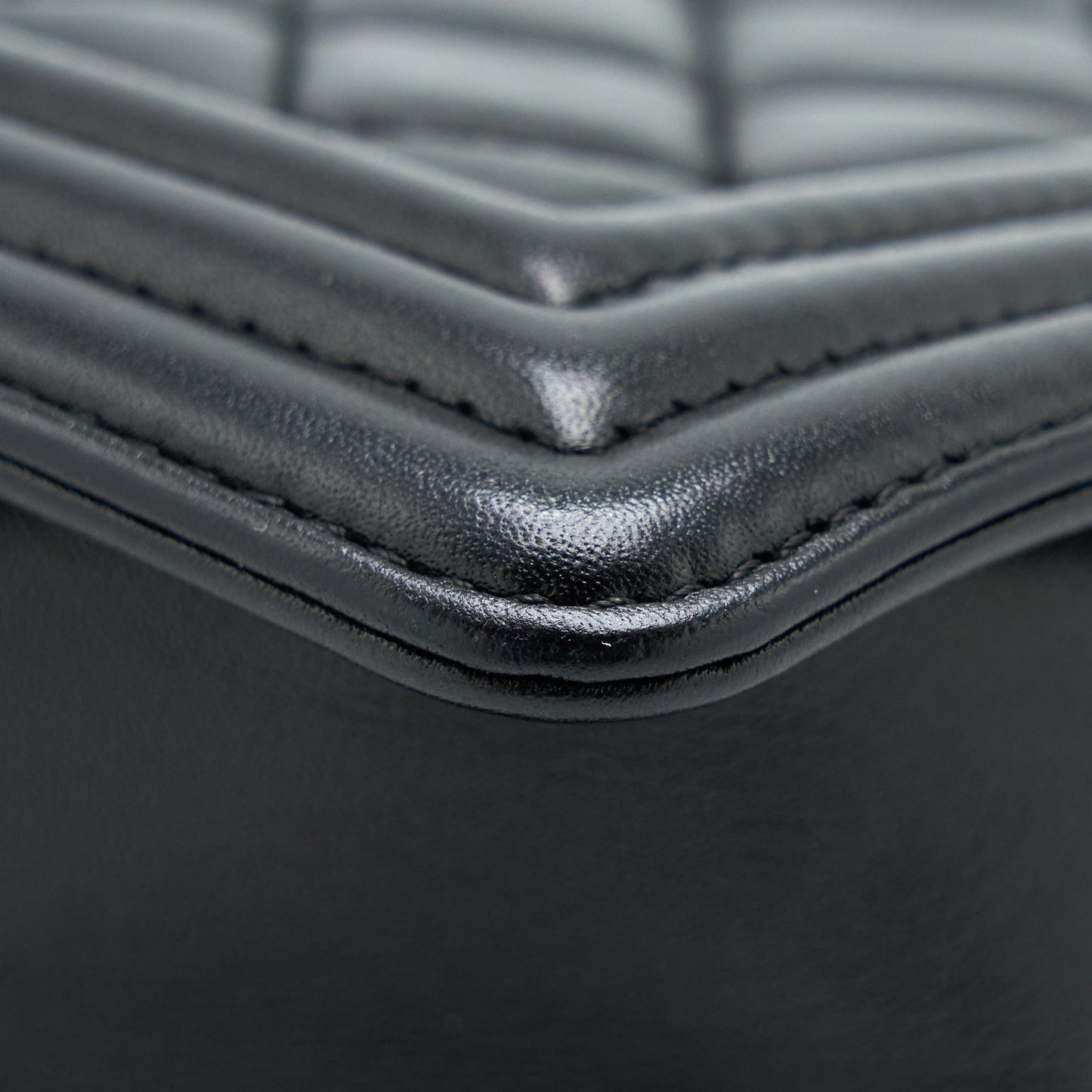 Chanel Medium Boy Bag Lambskin Black Ruthenium