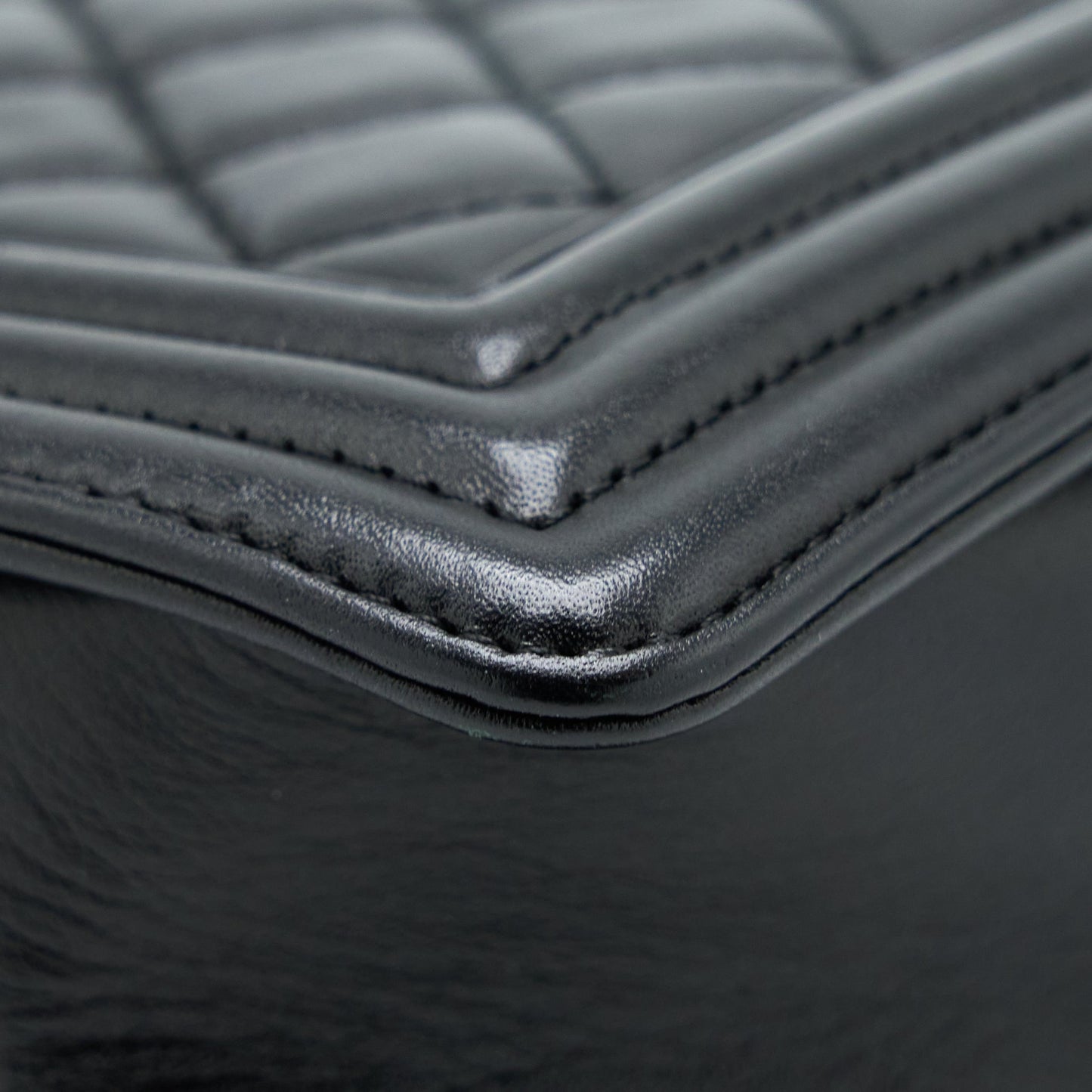 Chanel Medium Boy Bag Lambskin Black Ruthenium