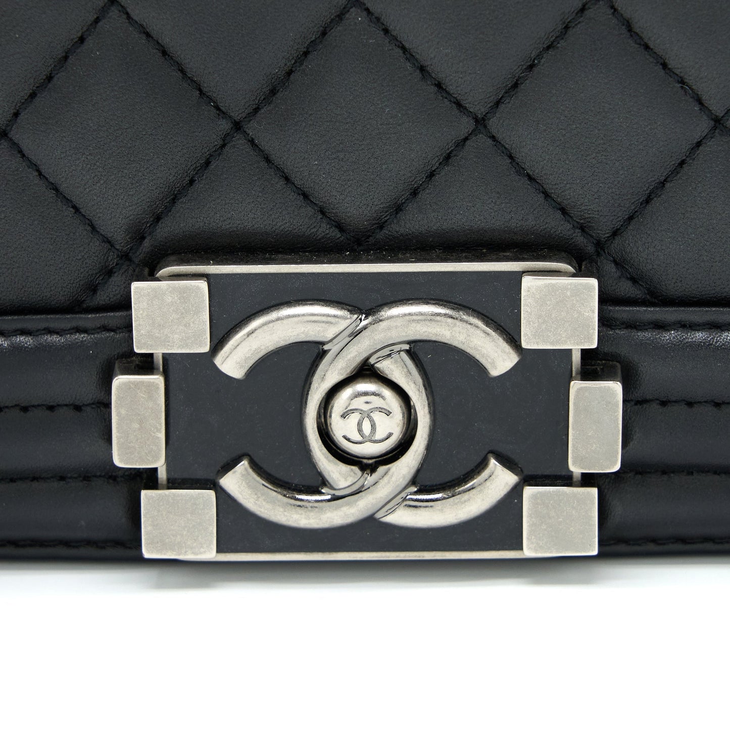 Chanel Medium Boy Bag Lambskin Black Ruthenium