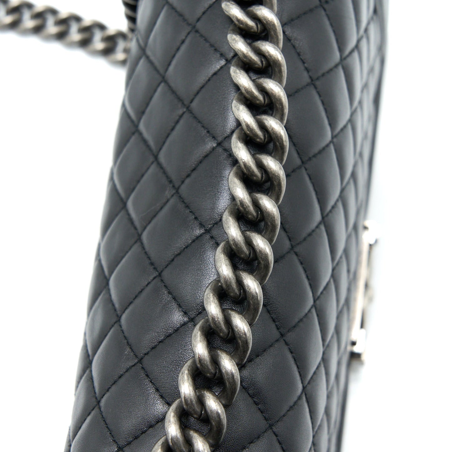 Chanel Medium Boy Bag Lambskin Black Ruthenium