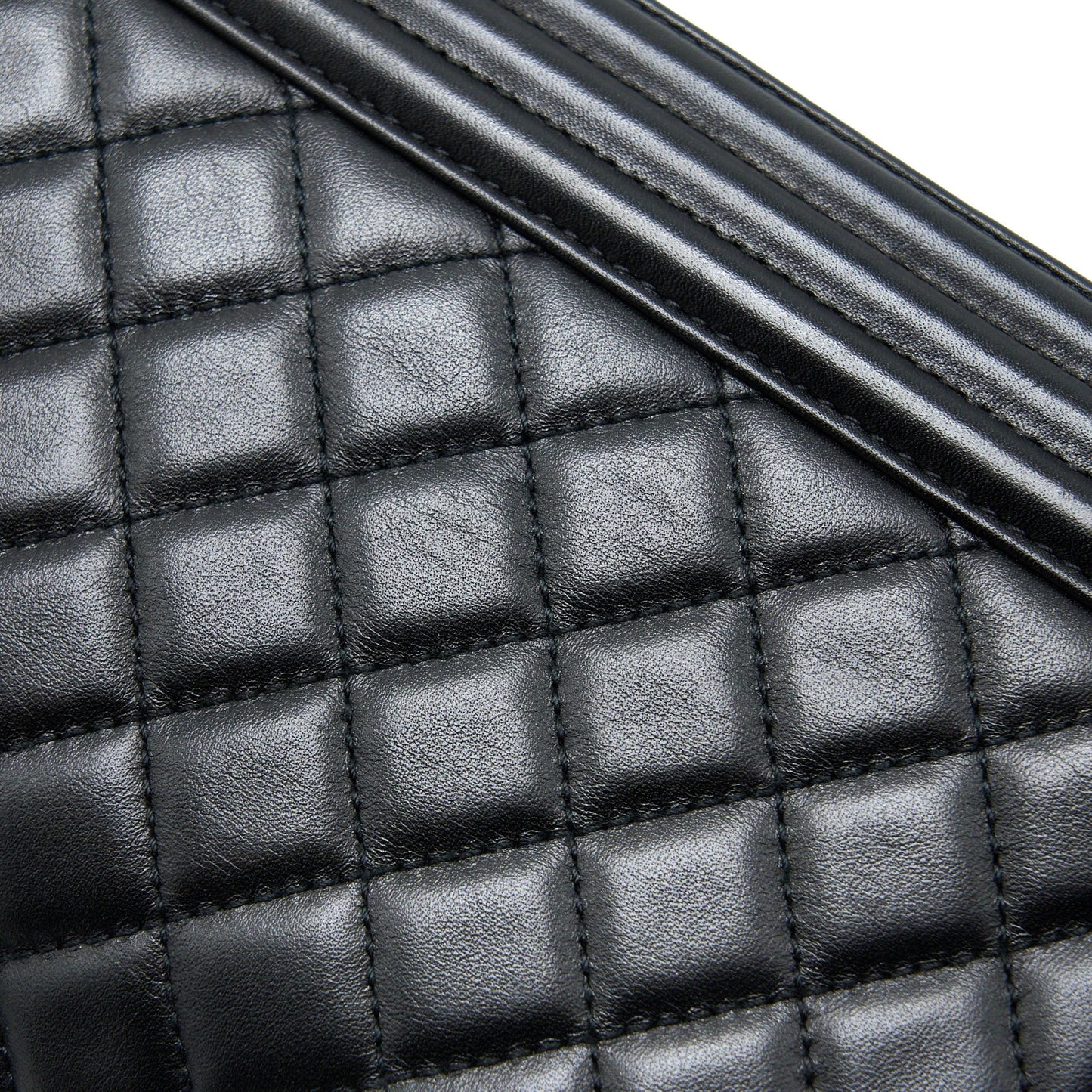 Chanel Medium Boy Bag Lambskin Black Ruthenium