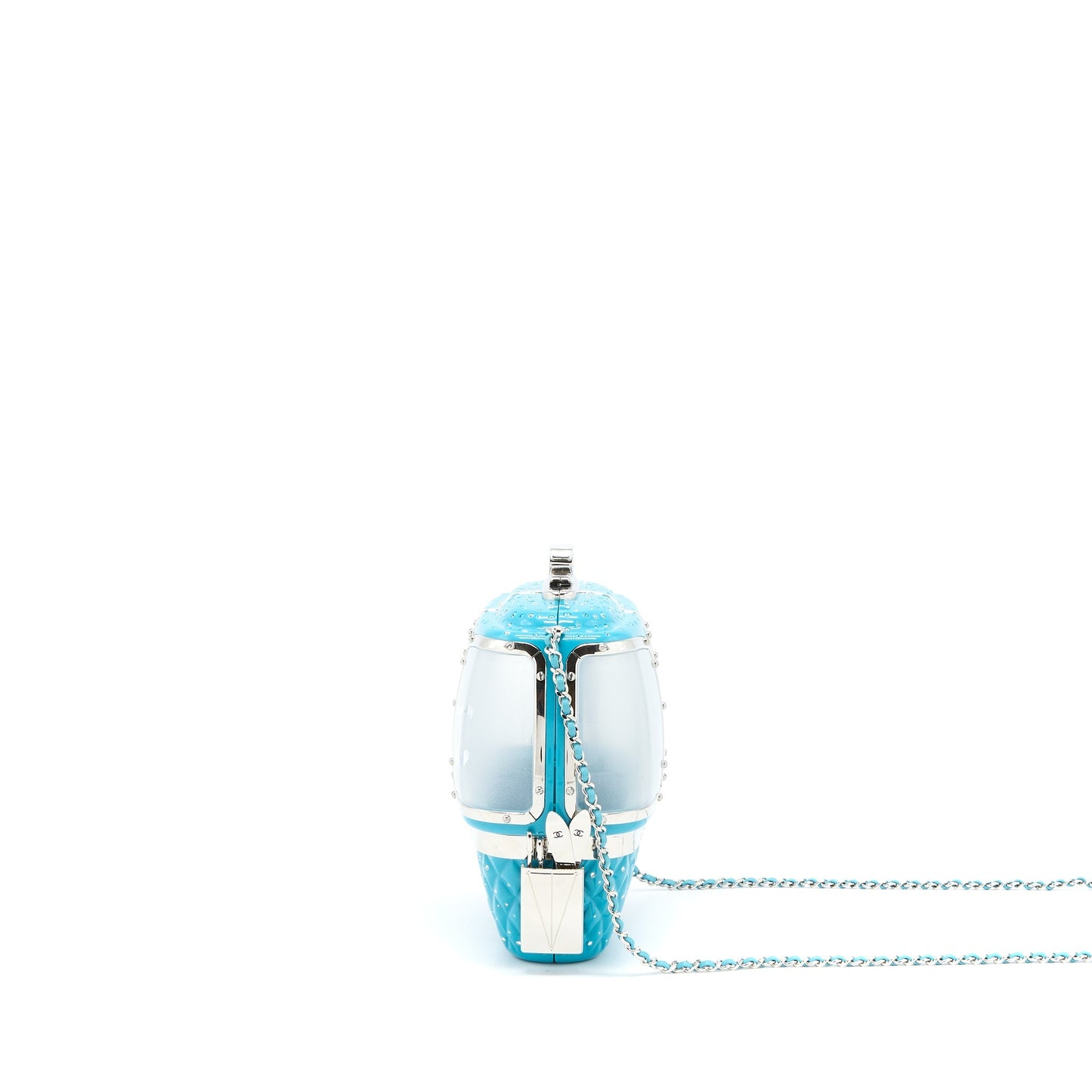 Chanel 19K Ski Gondola Evening Bag Light Blue