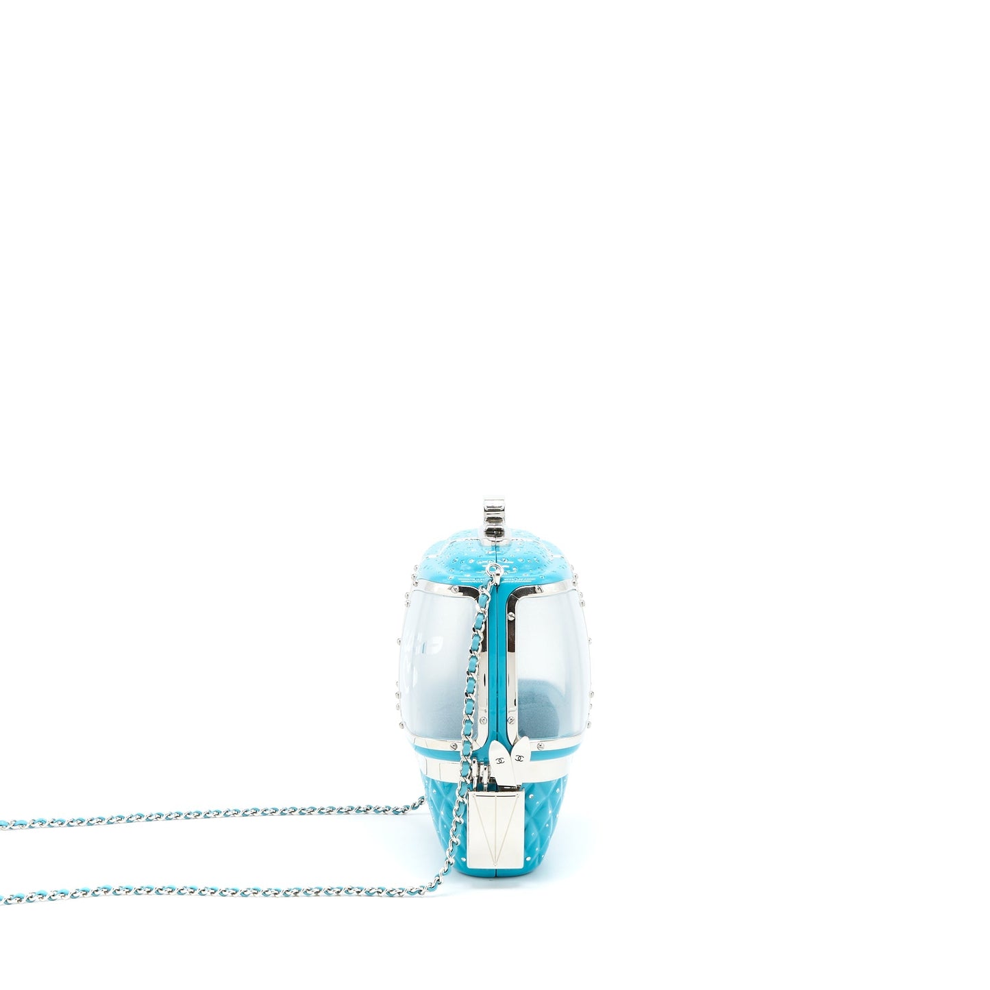 Chanel 19K Ski Gondola Evening Bag Light Blue