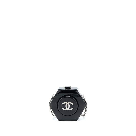 Chanel 18a CC Logo Evening Clutch Black