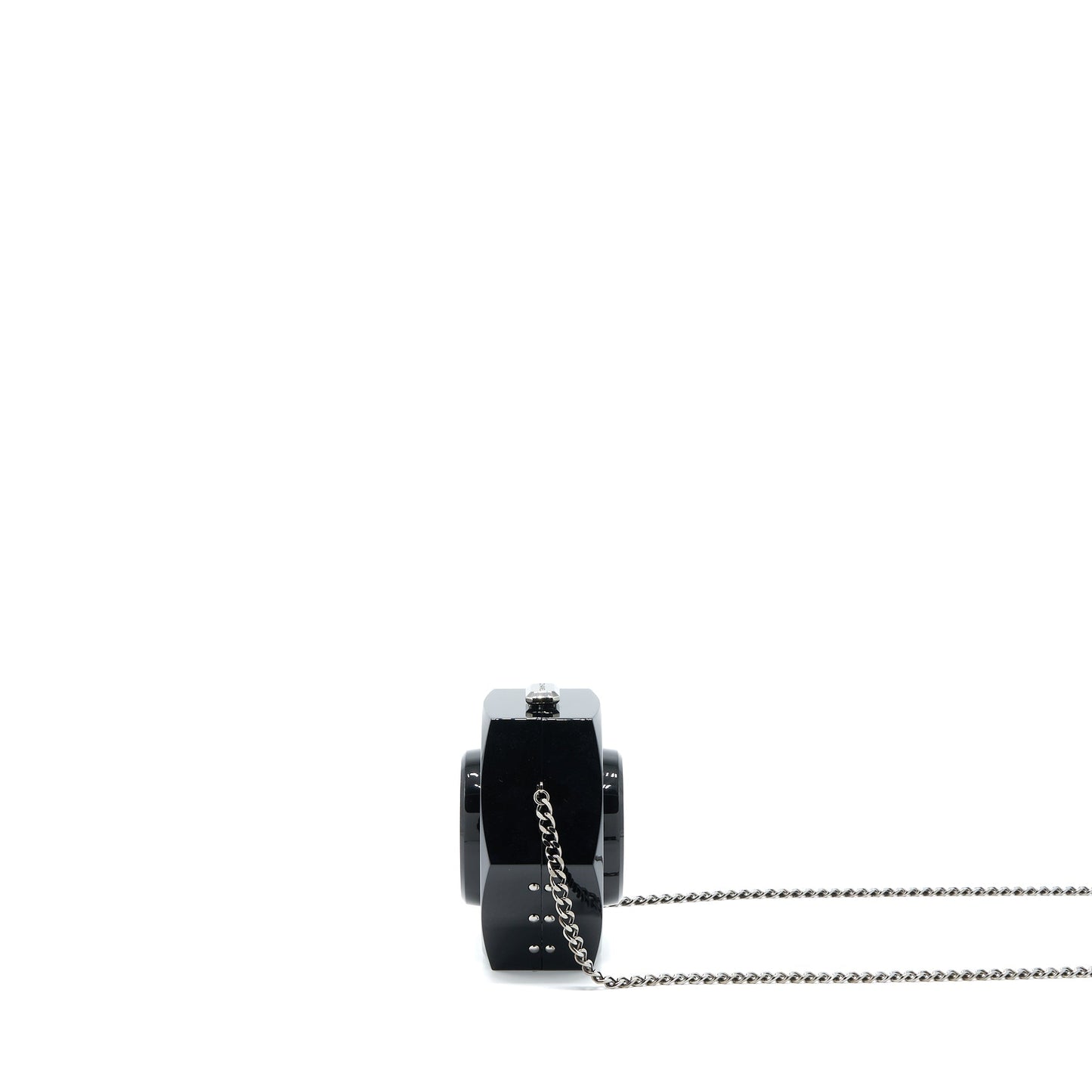 Chanel 18a CC Logo Evening Clutch Black