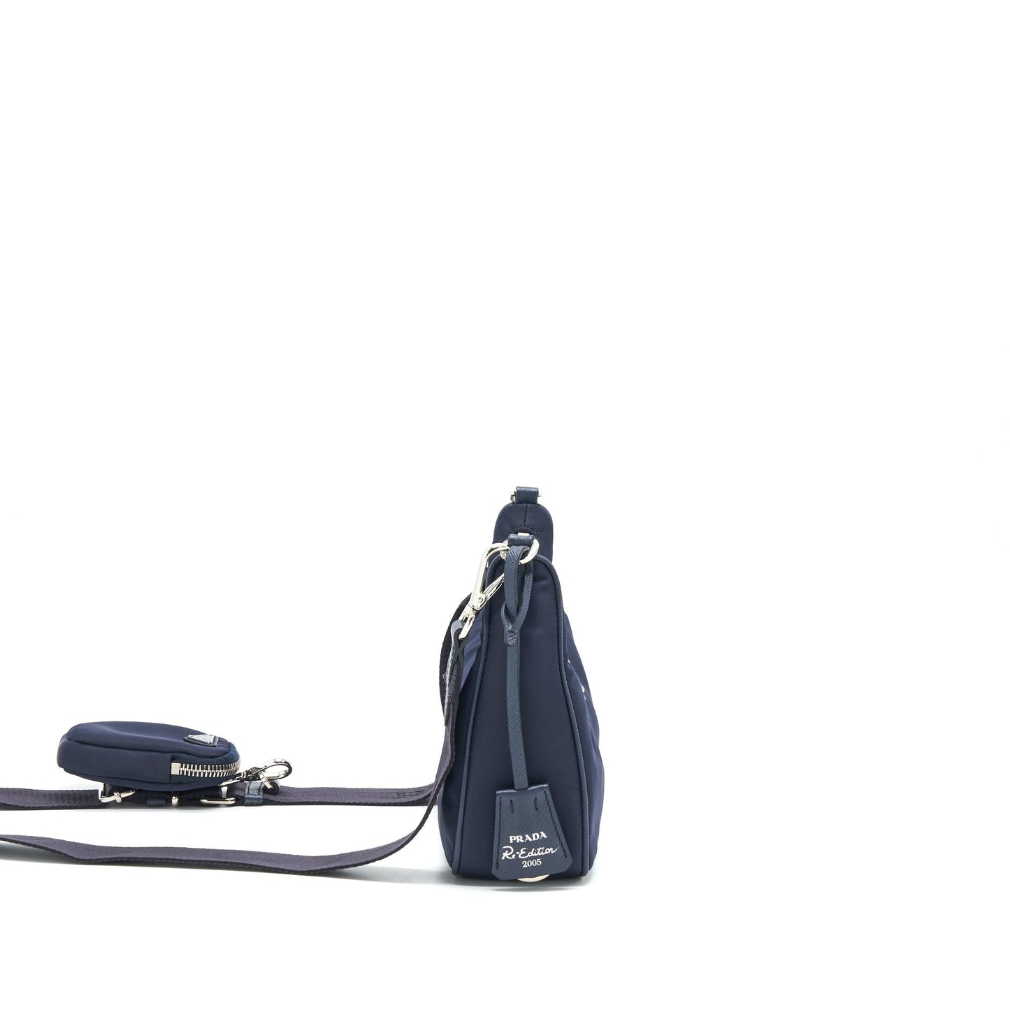 Prada 2005 Re-edition Nylon Mini Purse Indigo Blue