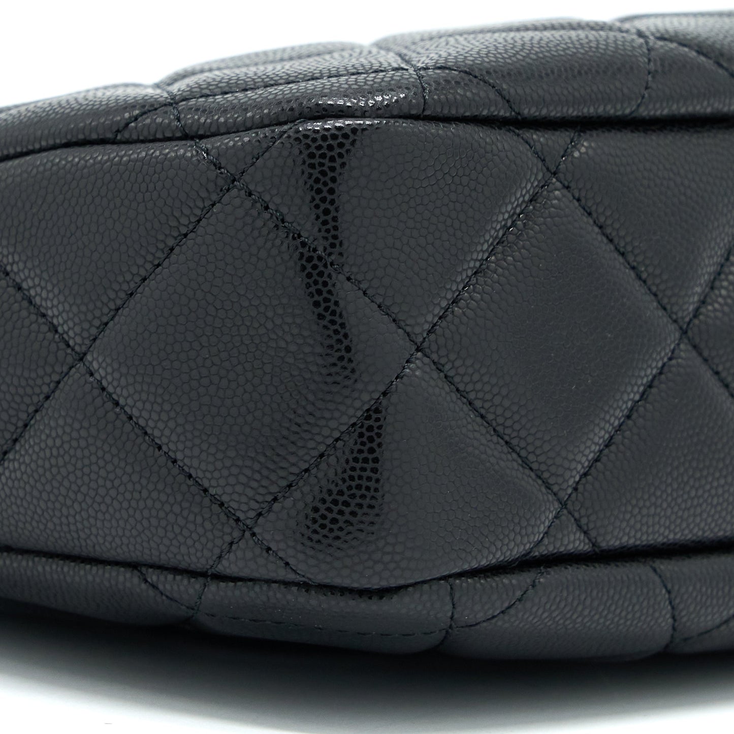 Chanel 22A Twist Your Buttons Hobo Shoulder Bag Caviar Black  (Microchip)