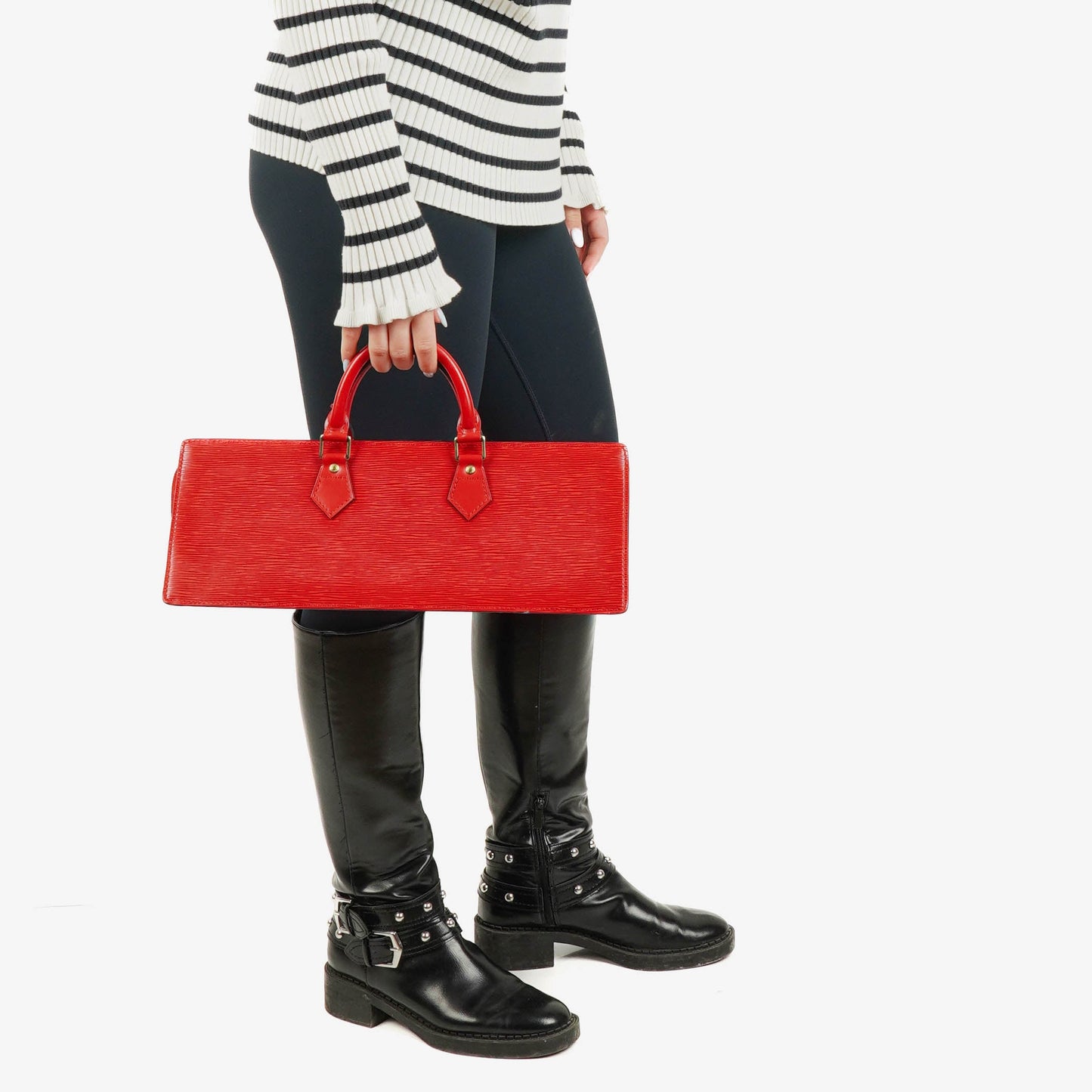 Louis Vuitton Red EPI Leather Sac Triangle Bag