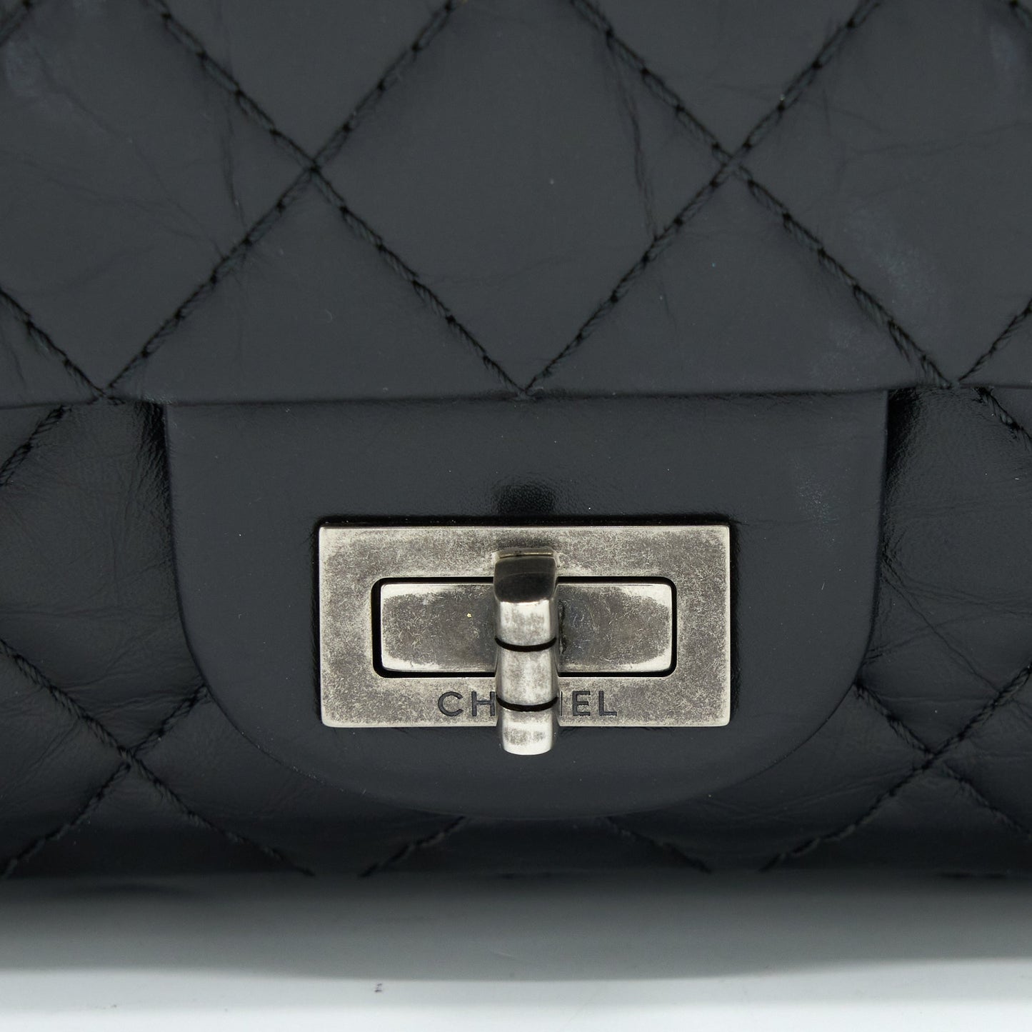 Chanel Small 2.55 225 Reissue Flap Bag Aged Calfskin Black Ruthenium