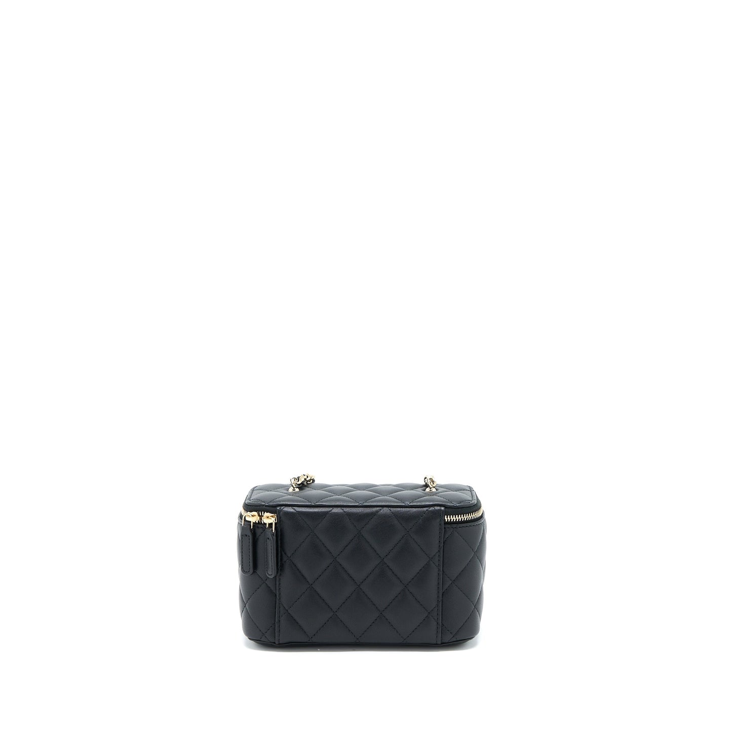 Chanel 23C Pearl Crush Long Vanity Lambskin Black L (Microchip)