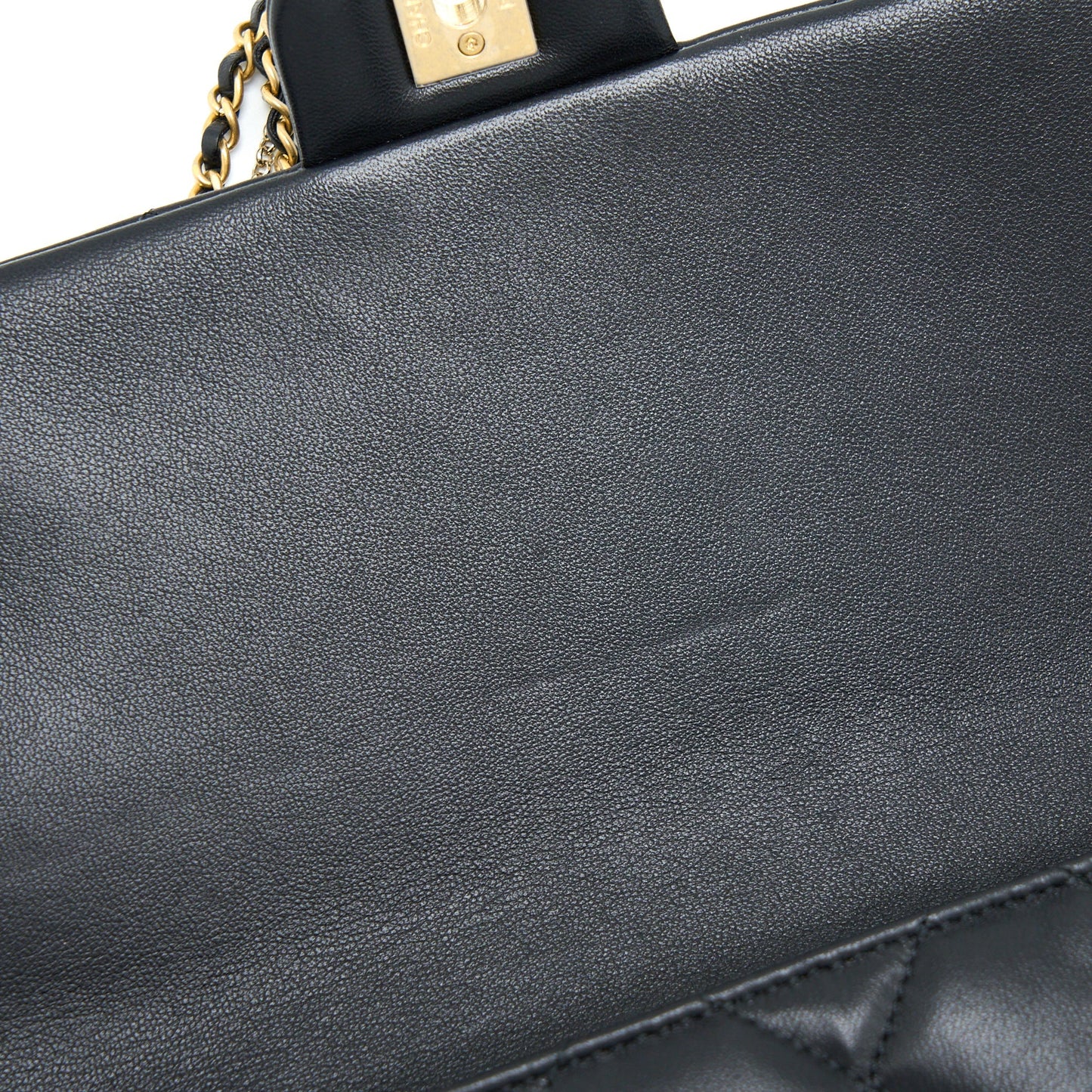 Chanel 21A Quilted Detailed Logo Flap Bag Lambskin Black  (Microchip)