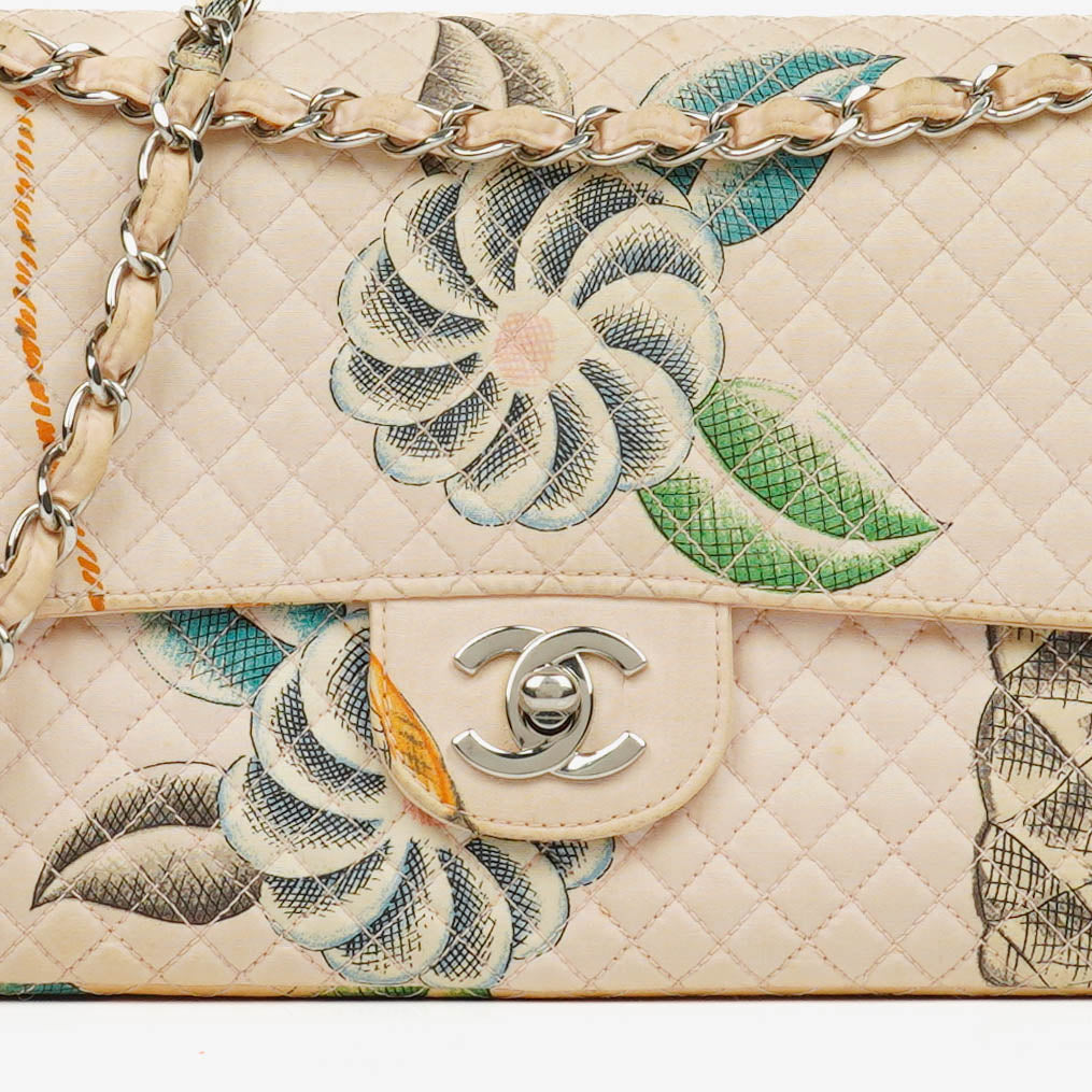 Chanel Printed Canvas  CC Chain Flap Bag