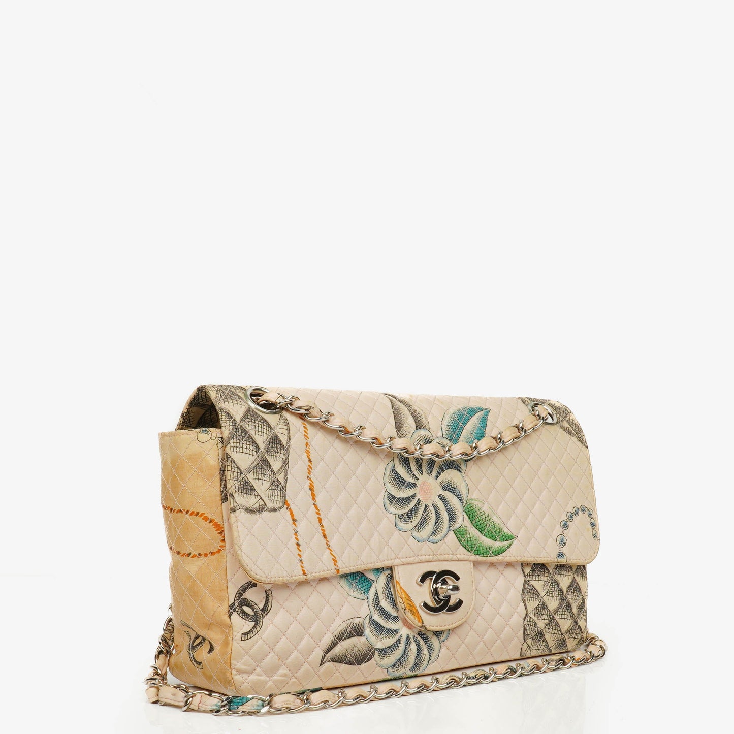 Chanel Printed Canvas  CC Chain Flap Bag