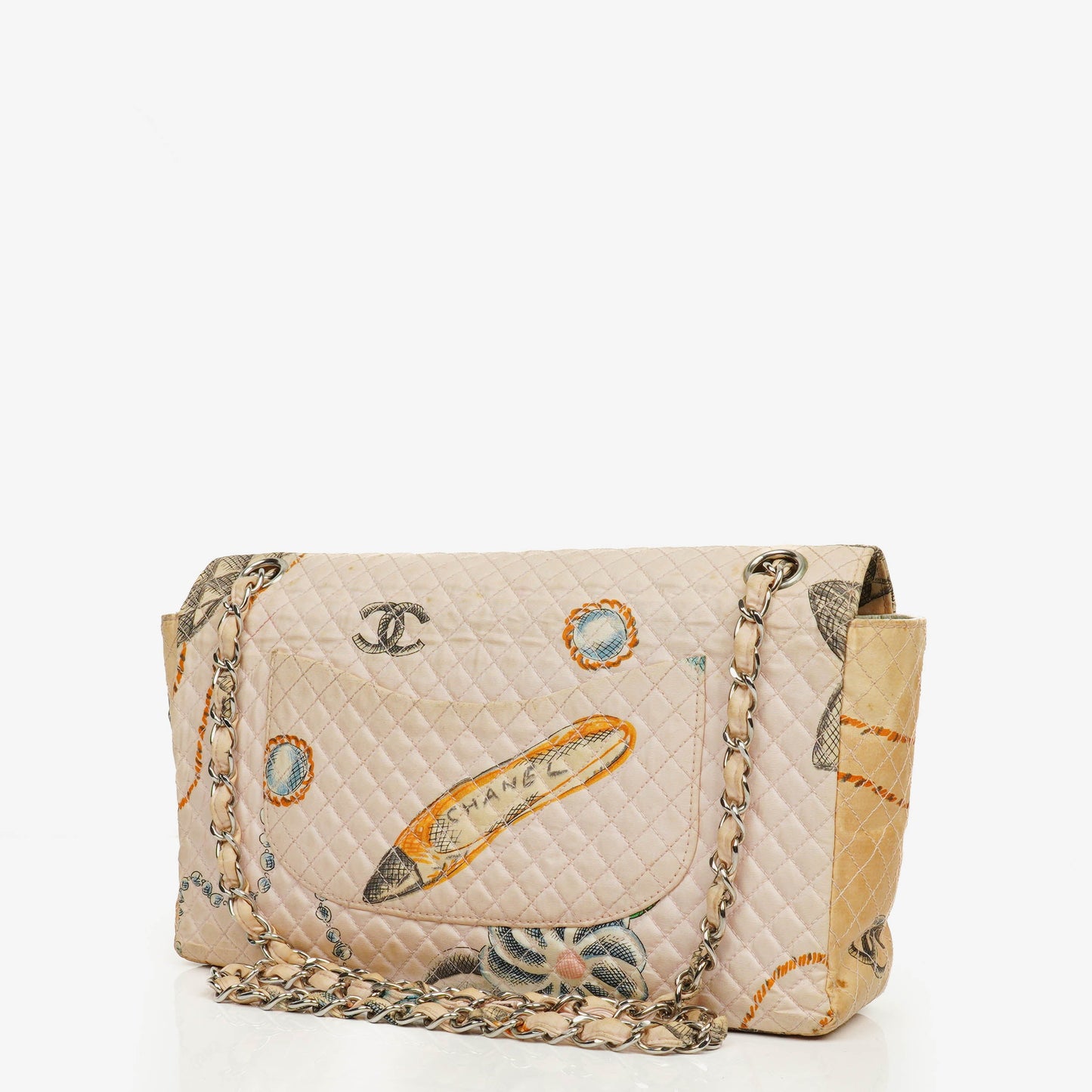 Chanel Printed Canvas  CC Chain Flap Bag