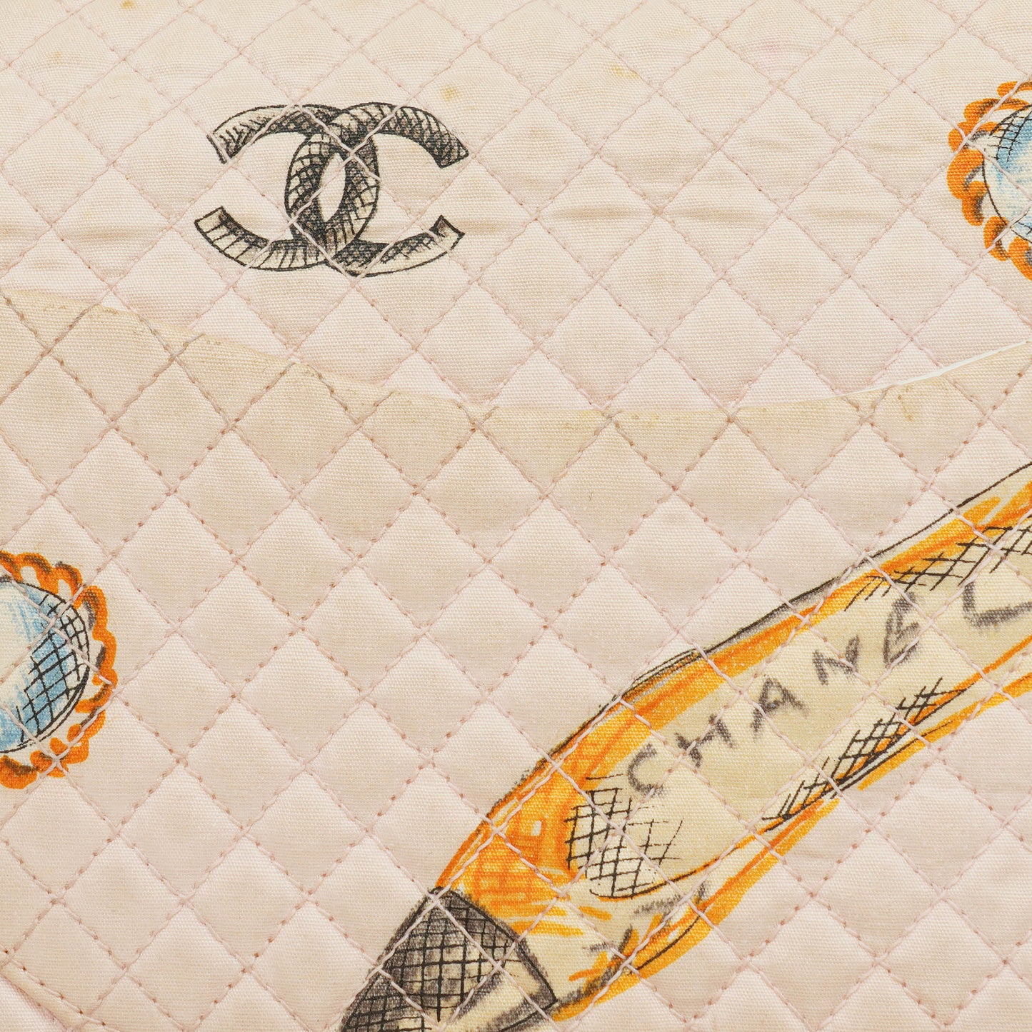 Chanel Printed Canvas  CC Chain Flap Bag