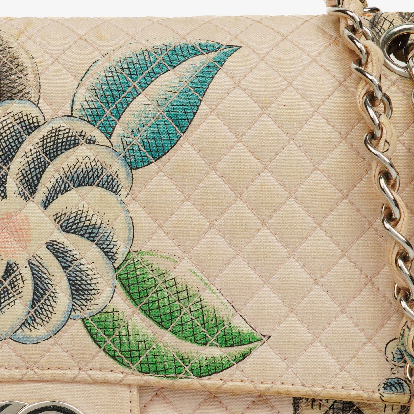 Chanel Printed Canvas  CC Chain Flap Bag