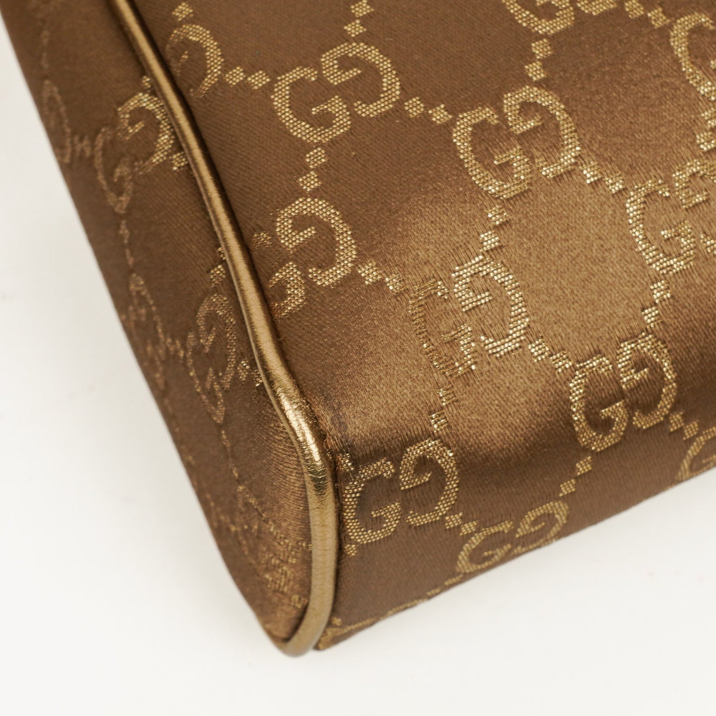 Gucci GG Satin Abbey D-ring Pochette Bag