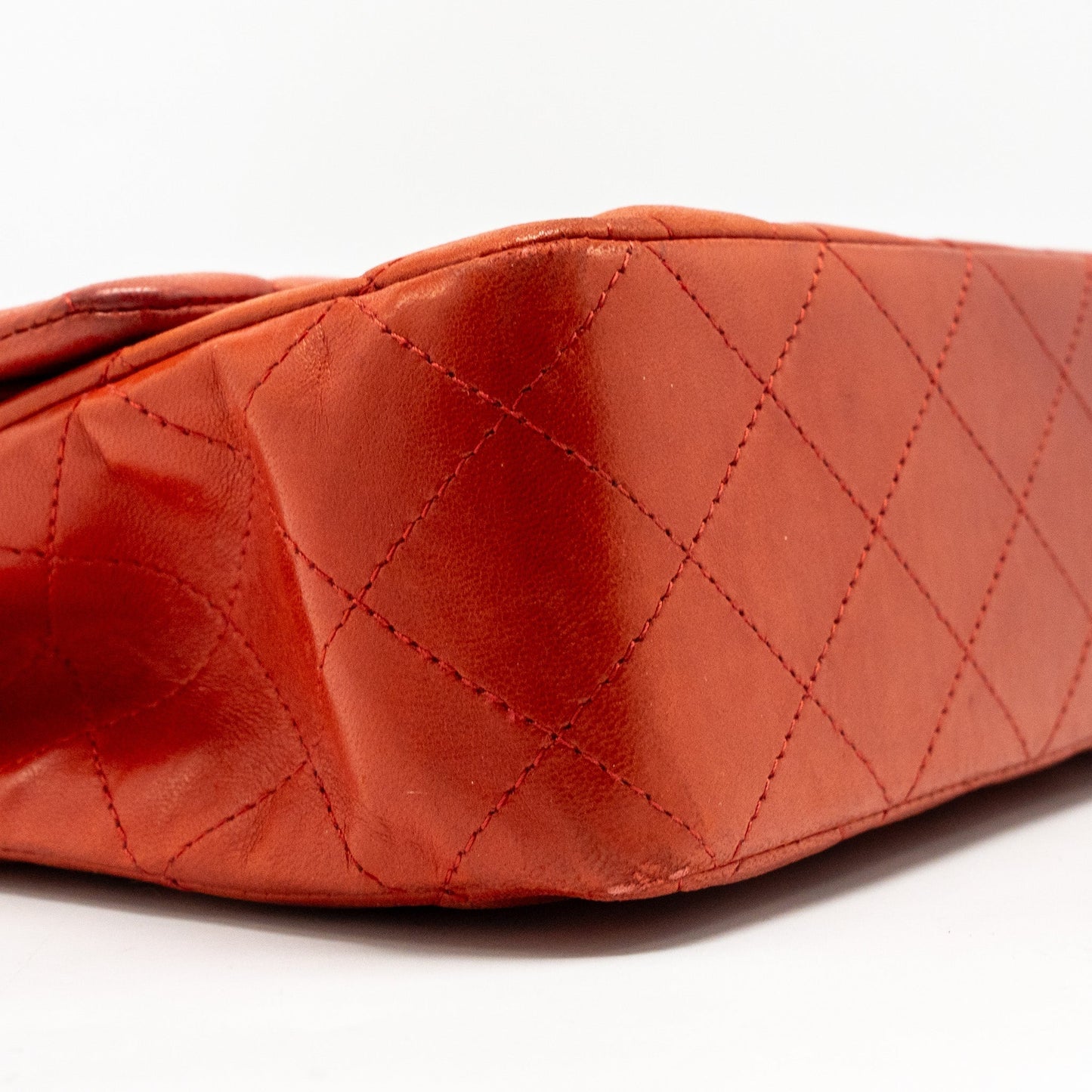 Chanel Medium Classic double flap bag lambskin red