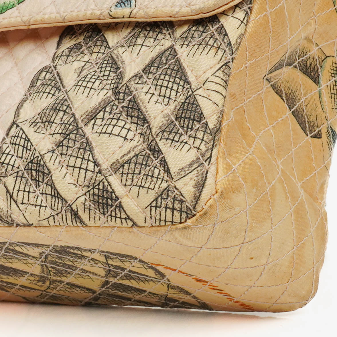 Chanel Printed Canvas  CC Chain Flap Bag